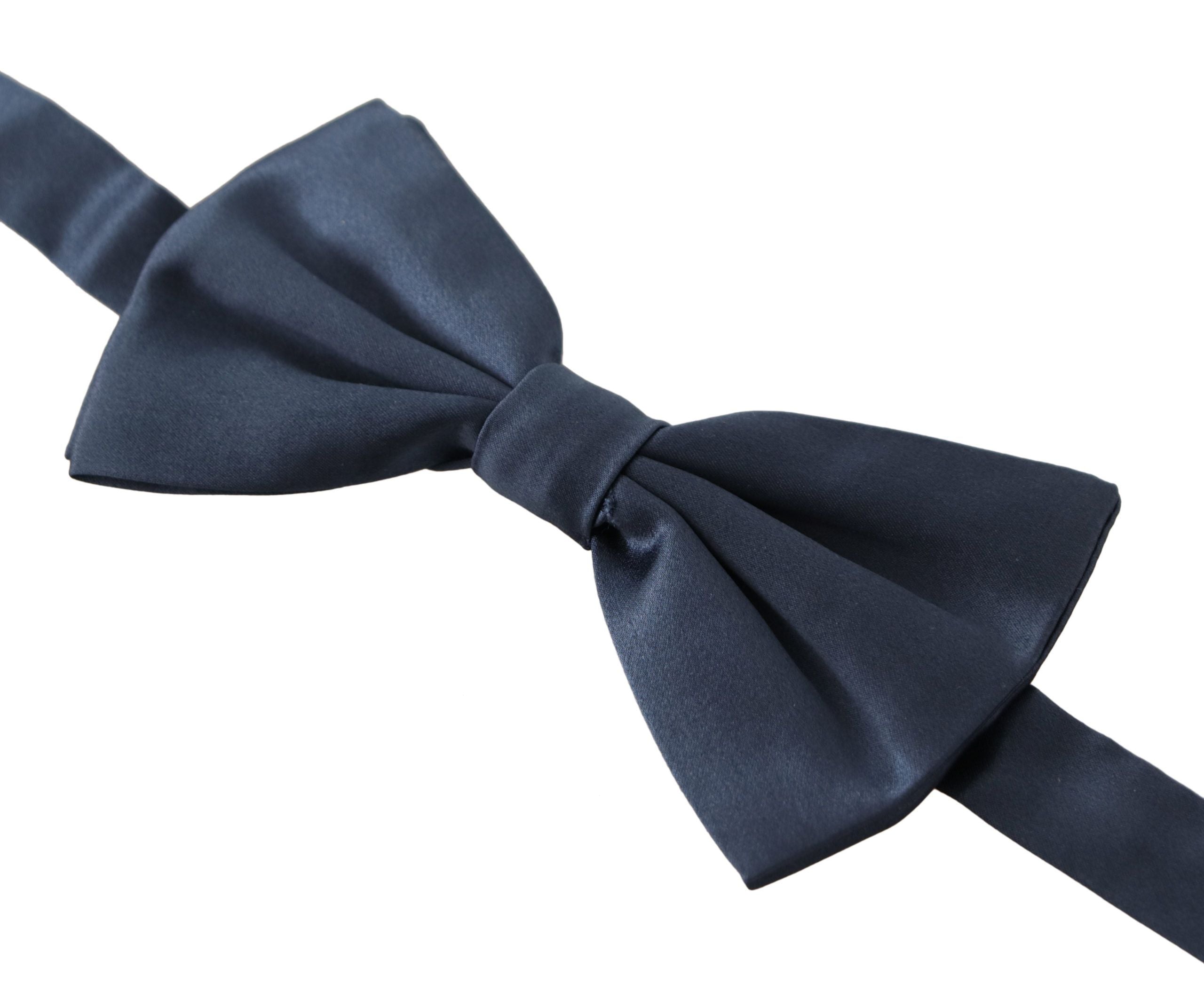 Dolce & Gabbana Elegant Silk Blue Bow Tie