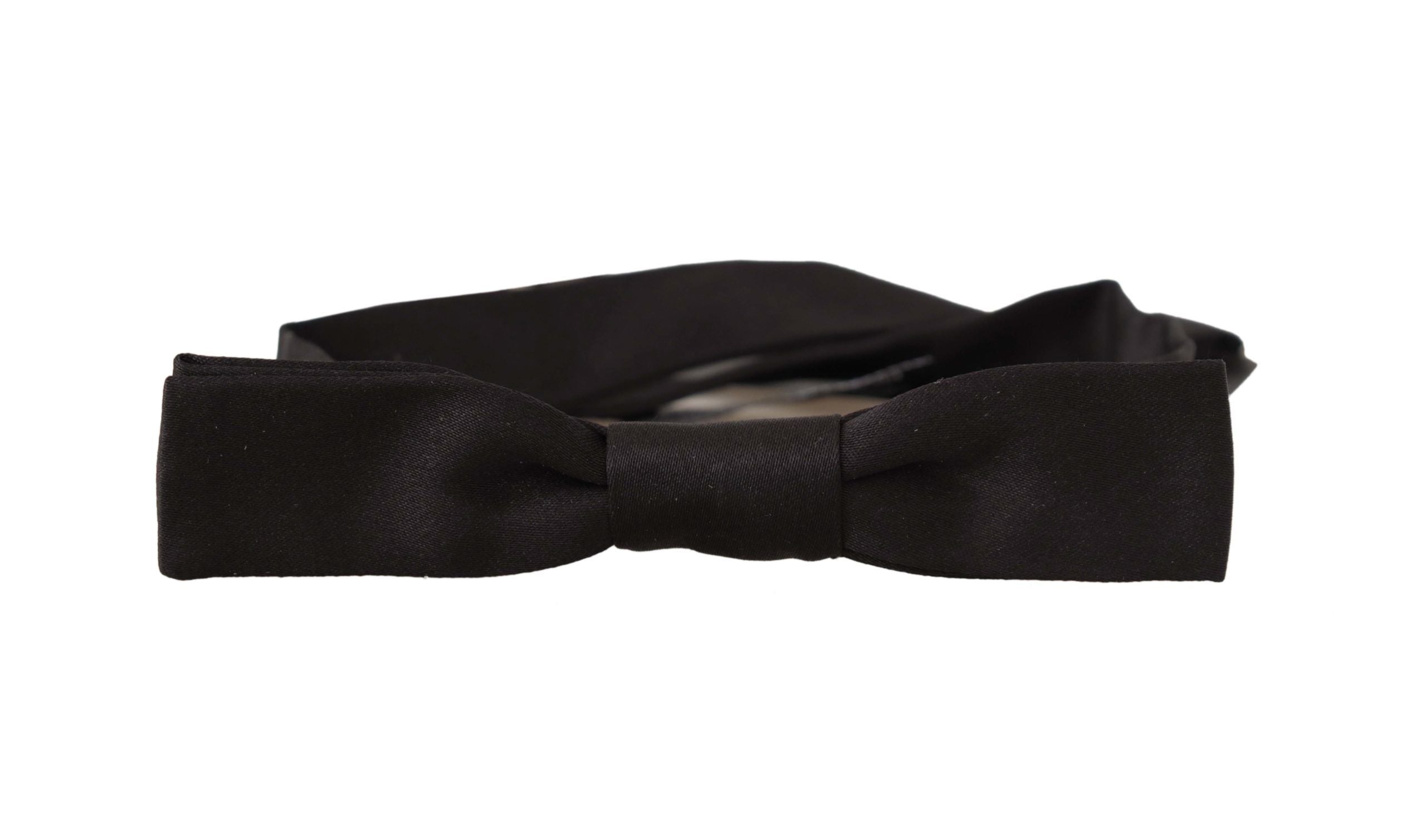 Dolce & Gabbana Elegant Black Silk Bow Tie