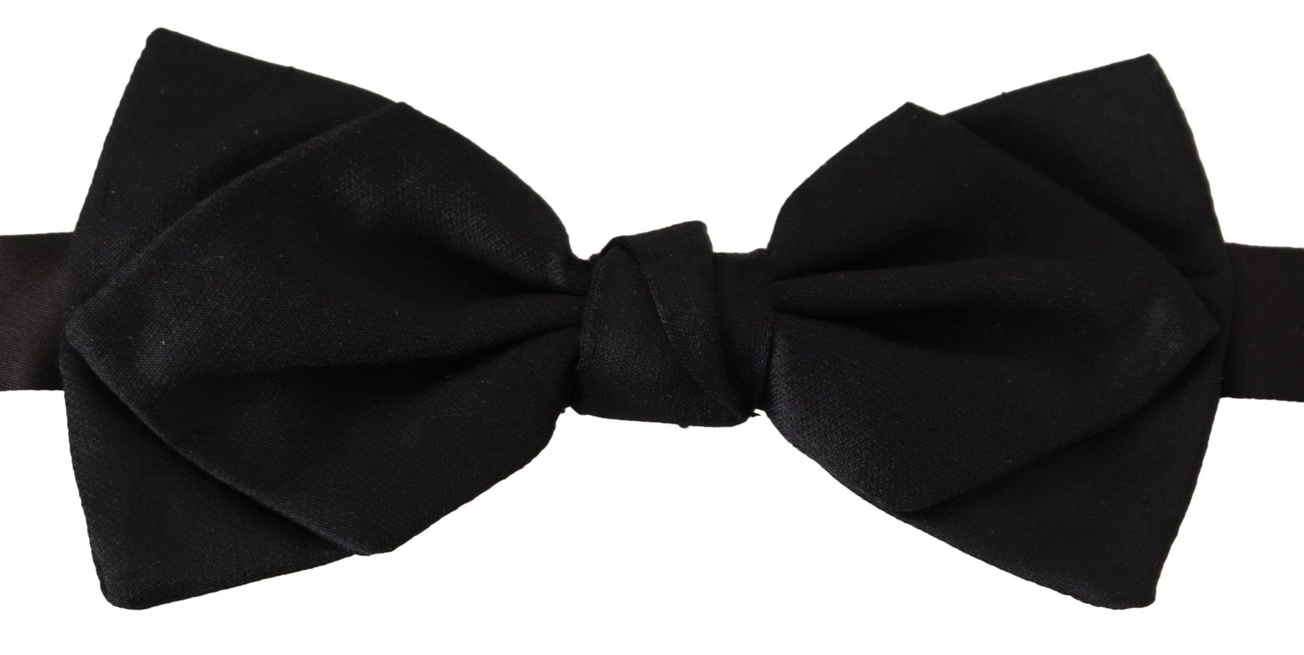 Dolce & Gabbana Elegant Black Silk Bow Tie for Men