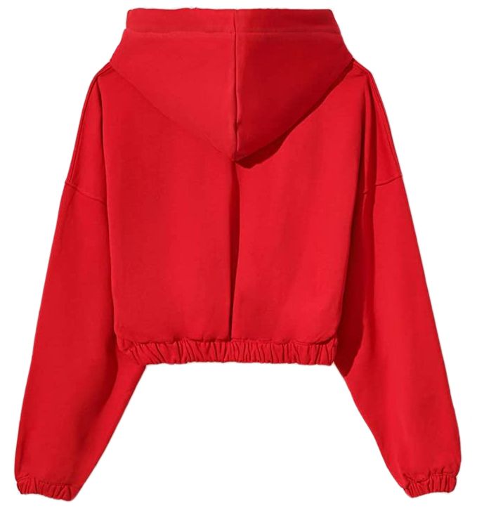 Comme Des Fuckdown Chic Red Hooded Sweatshirt With Embroidered Logo