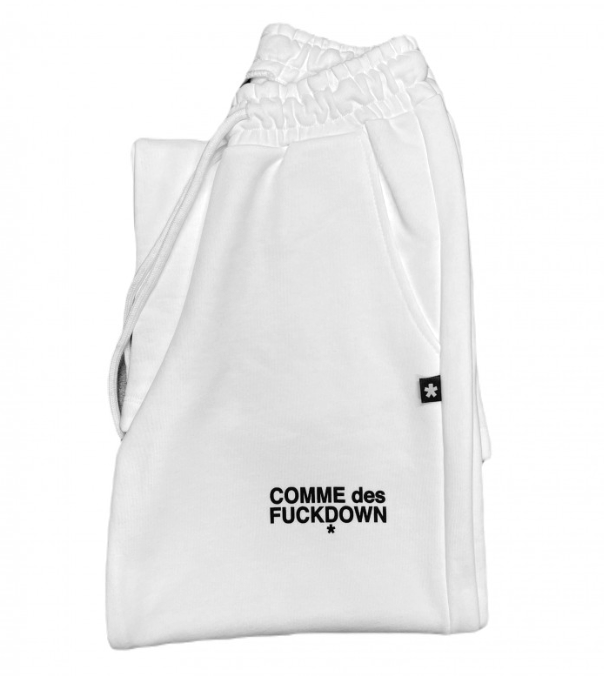 Comme Des Fuckdown Chic Contrasting Logo Palazzo Pants