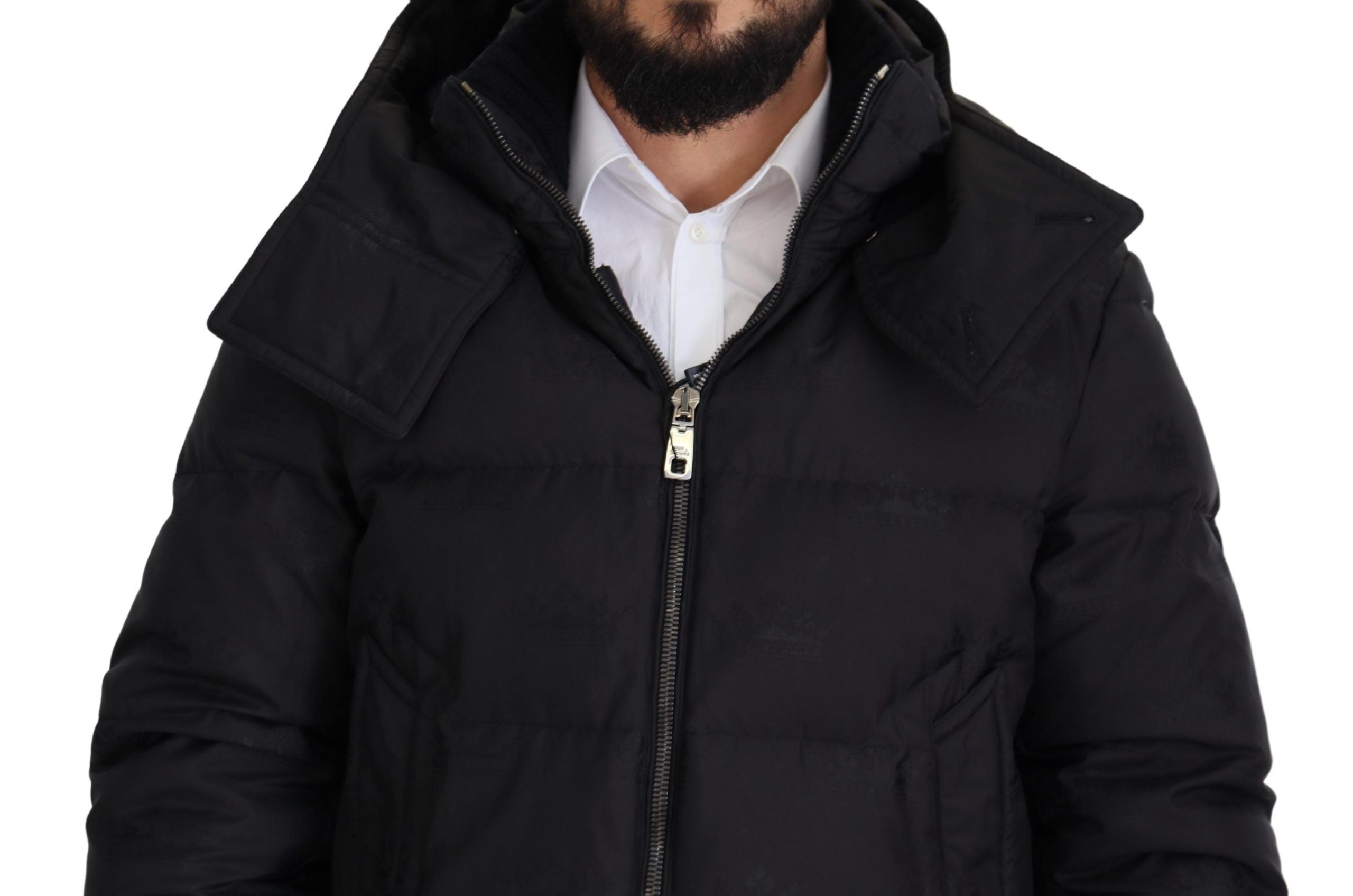 Dolce & Gabbana Elegant Quilted Puffer Jacket in Black