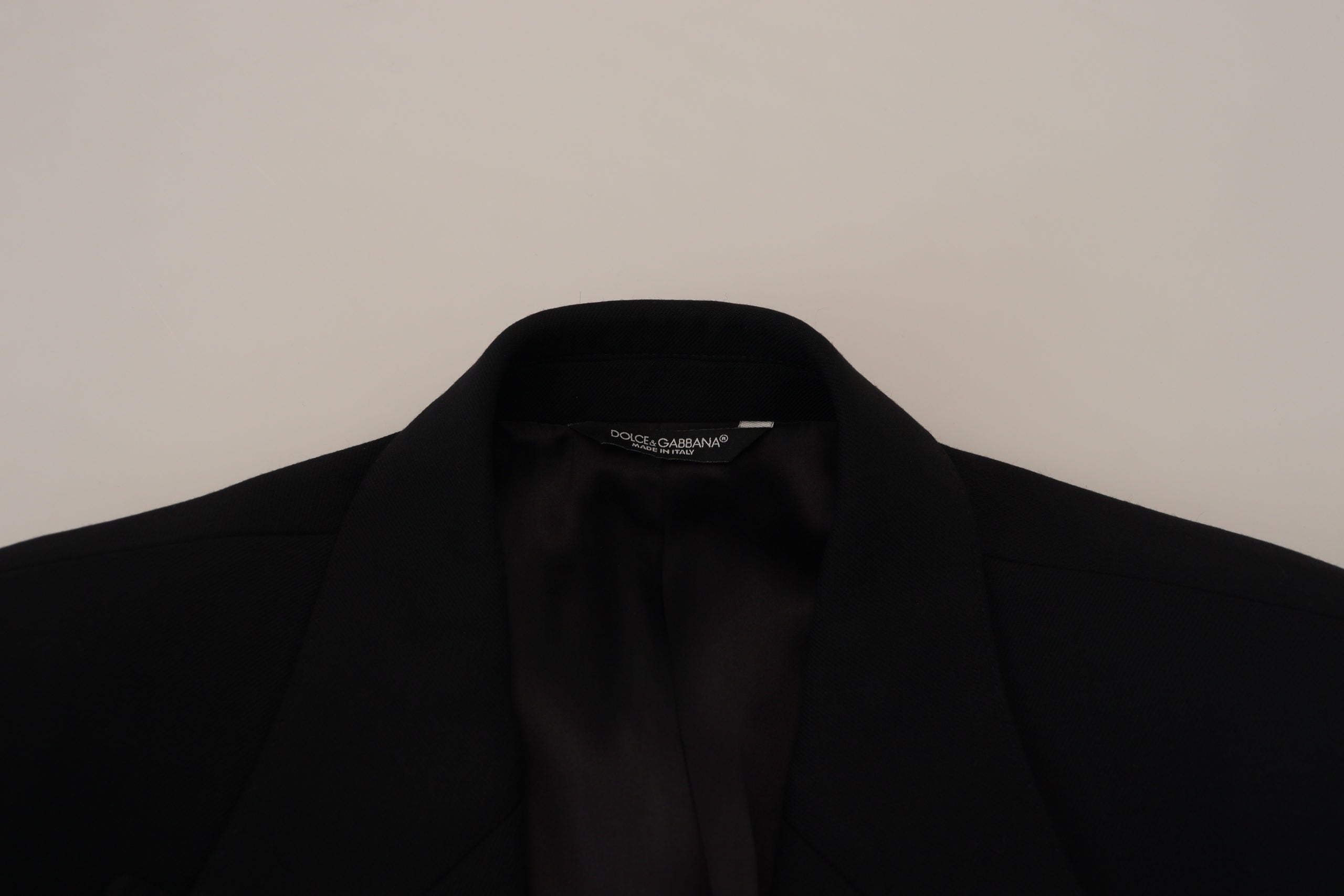 Dolce & Gabbana Elegant Black Double Breasted Wool Jacket