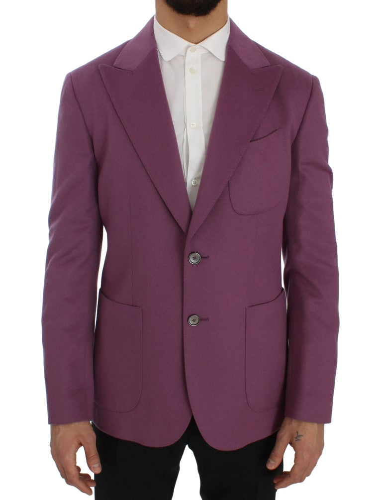 Dolce & Gabbana Elegant Purple Cashmere-Silk Blend Blazer