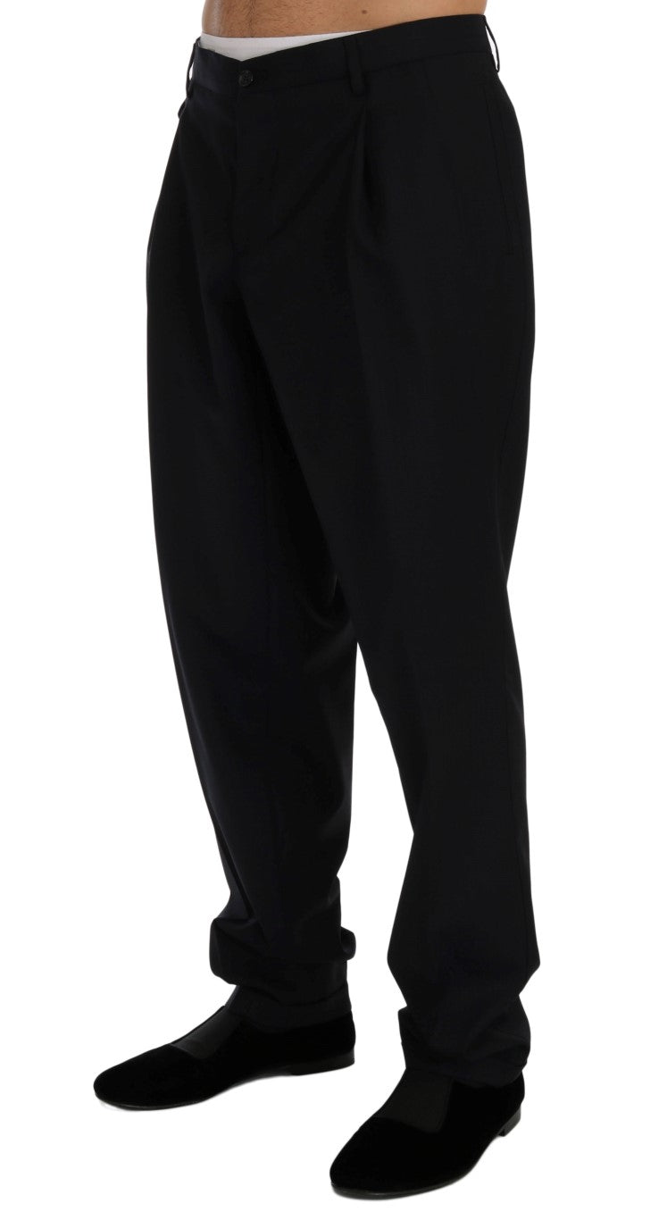 Dolce & Gabbana Elegant Striped Wool Dress Trousers