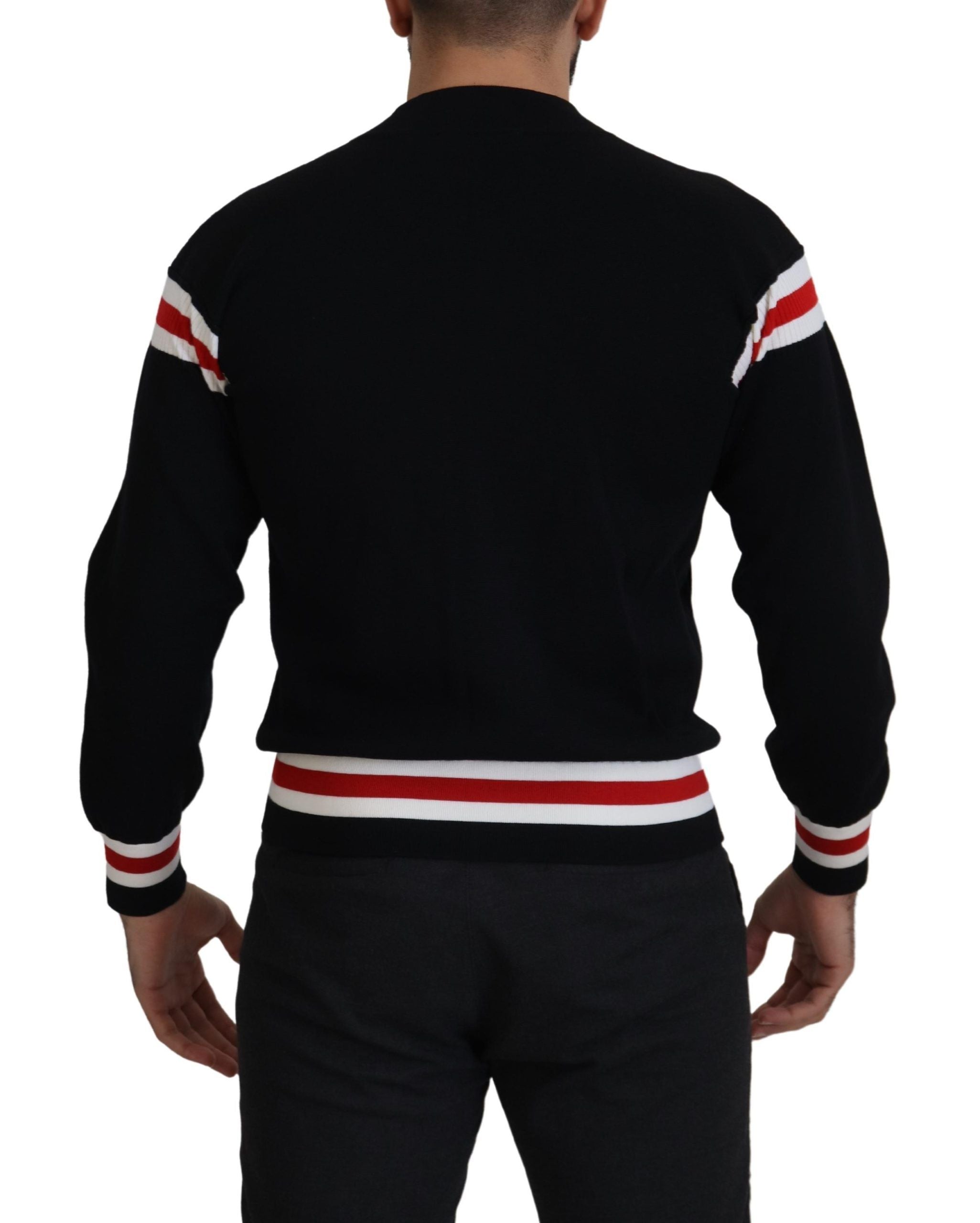 Dolce & Gabbana Multicolor Zip Sweater Wool Blend