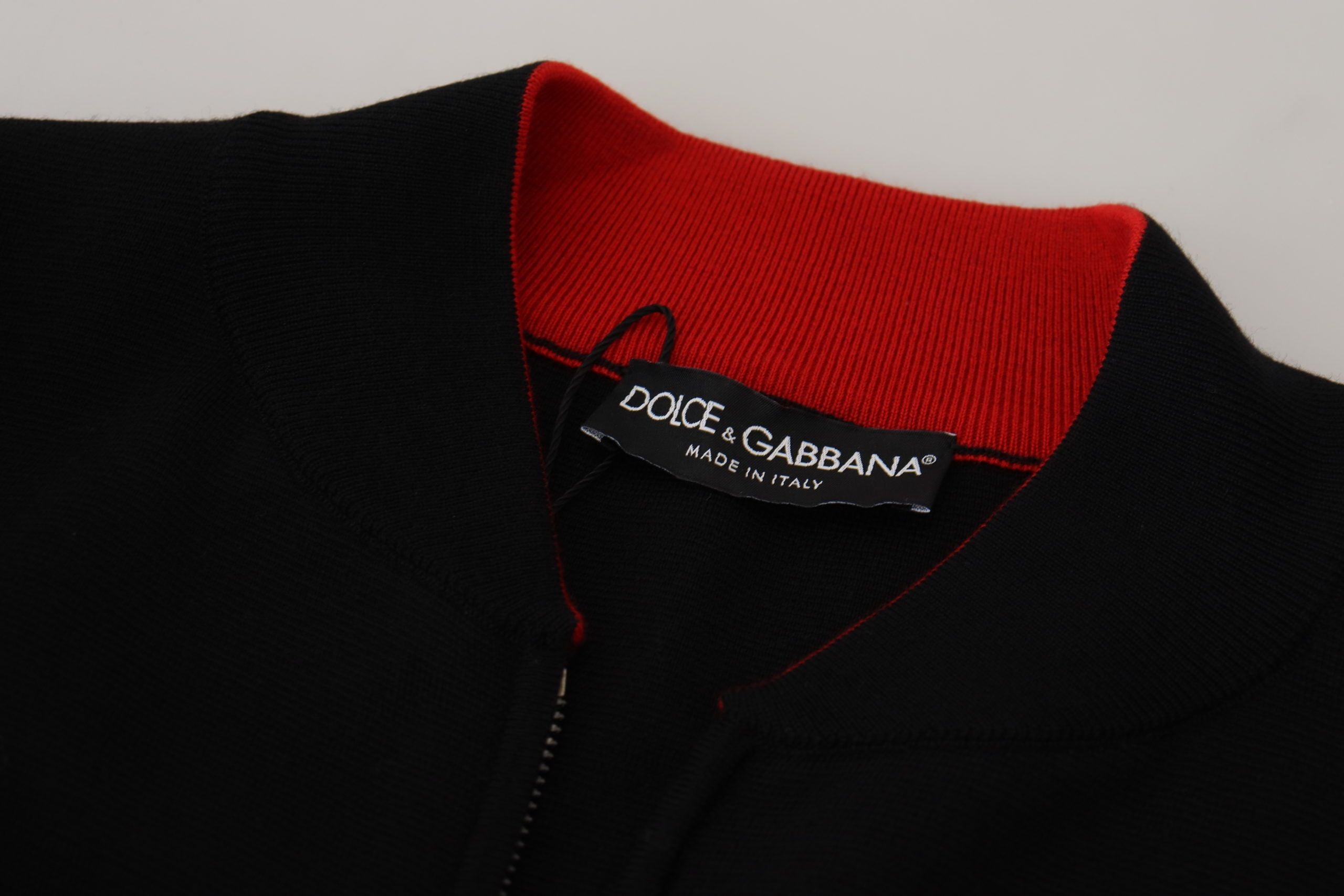 Dolce & Gabbana Multicolor Zip Sweater Wool Blend