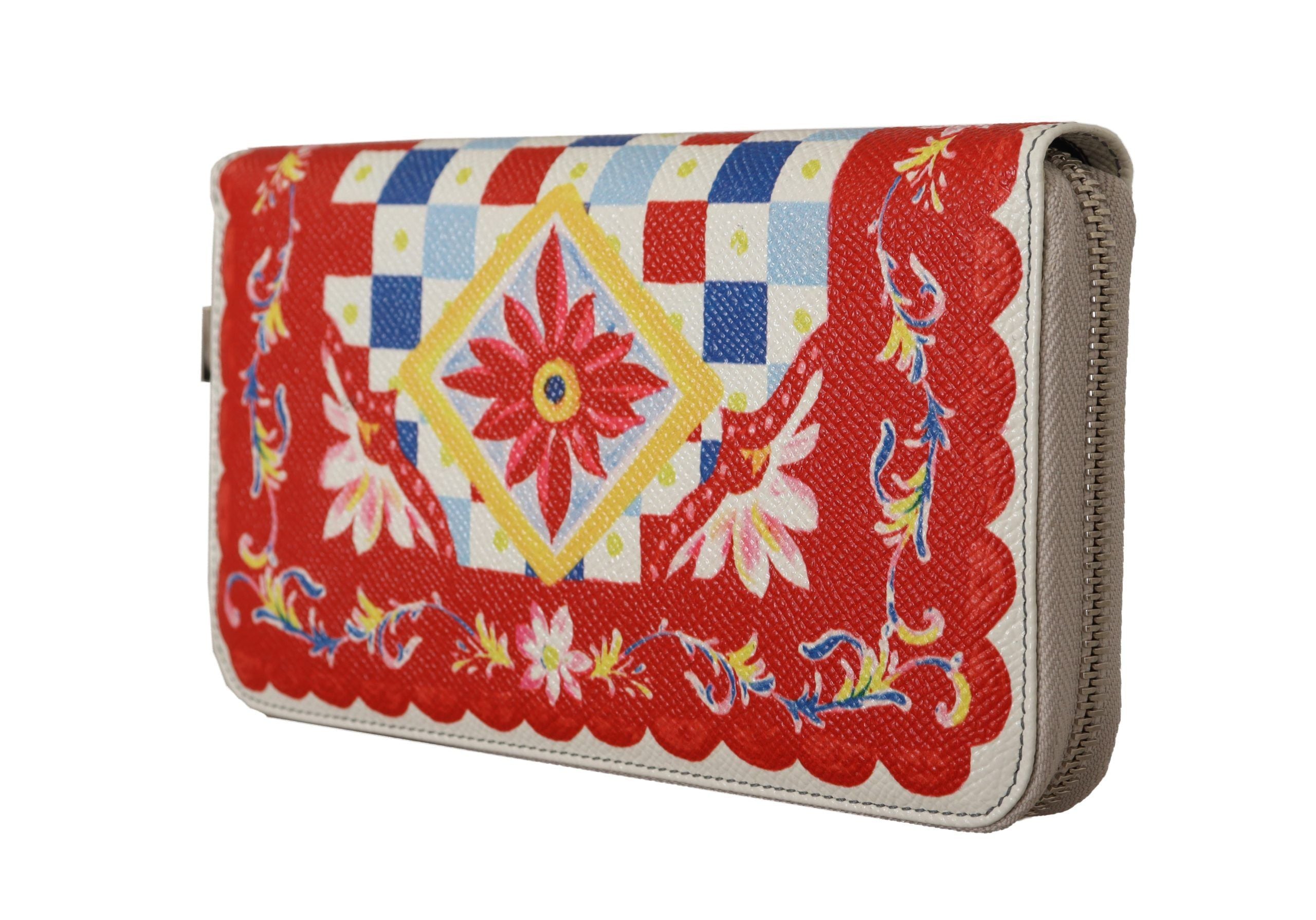 Dolce & Gabbana Chic Carretto Print Leather Wallet