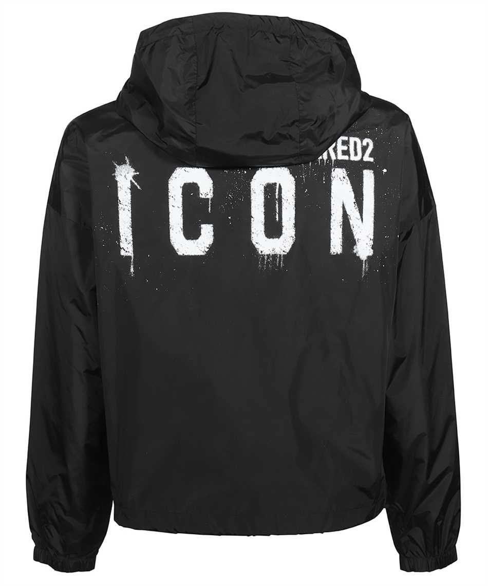 Dsquared² Sleek Black Nylon Hooded Jacket