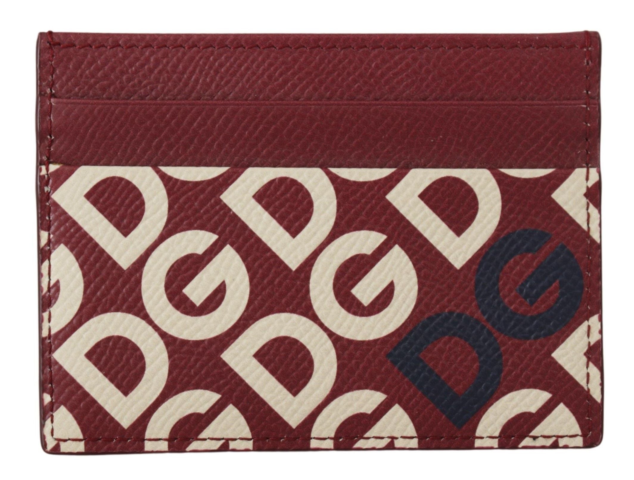 Dolce & Gabbana Elegant Leather Cardholder in Chic Red