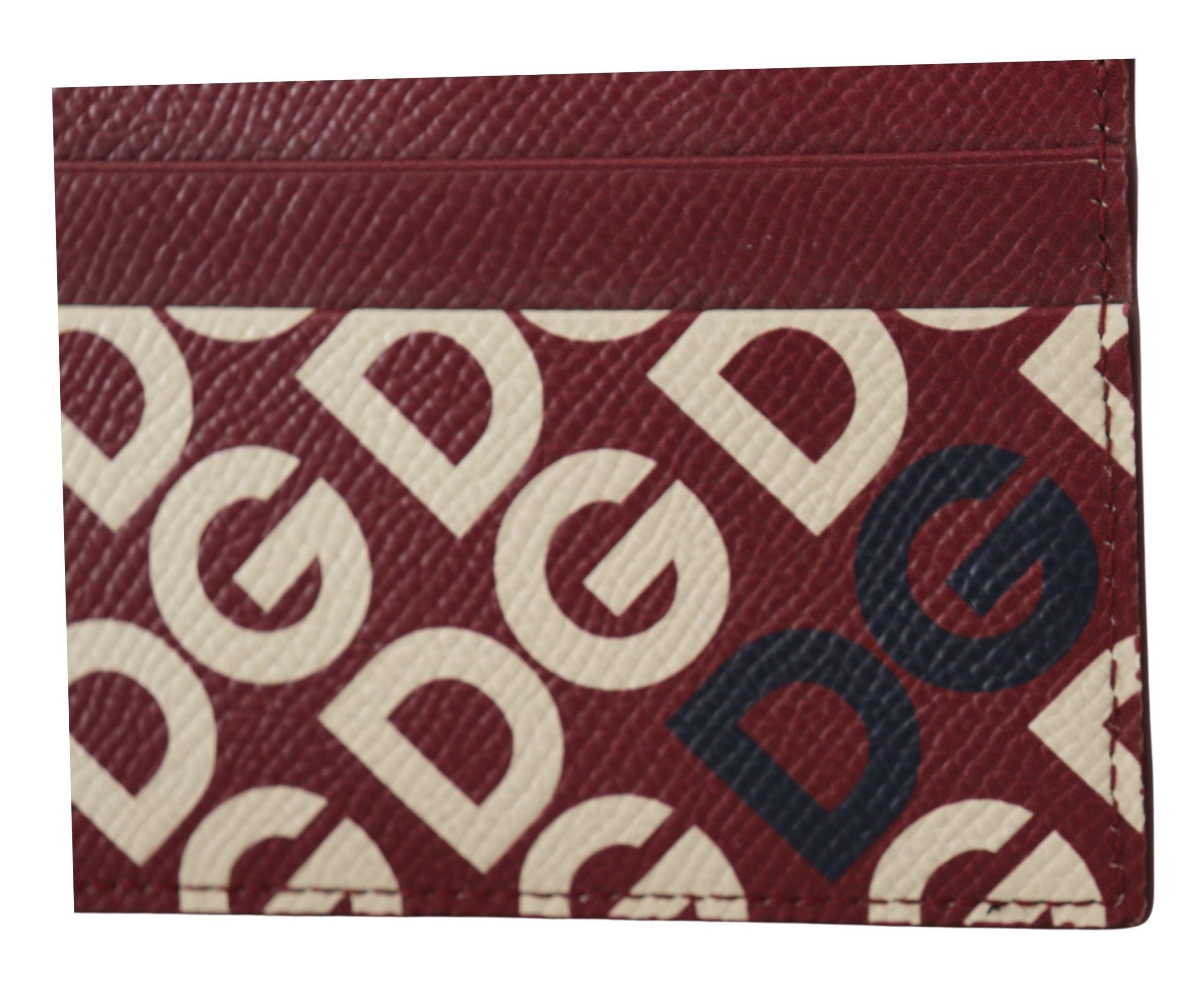 Dolce & Gabbana Elegant Leather Cardholder in Chic Red