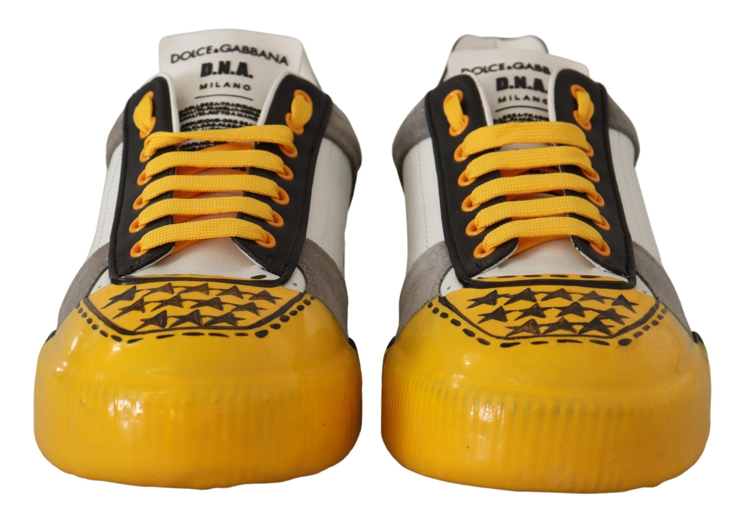 Dolce & Gabbana Sunshine Yellow Low Top Leather Sneakers