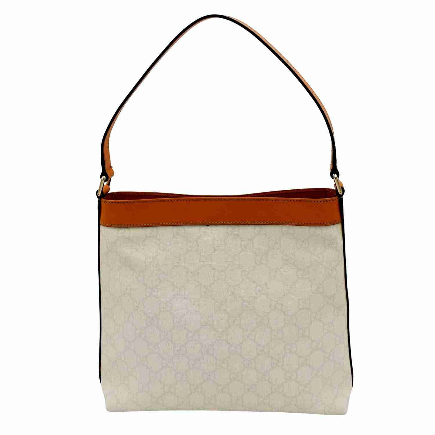 Gucci Women's Heart Tattoo White Coated Canvas Meier Hobo Bag