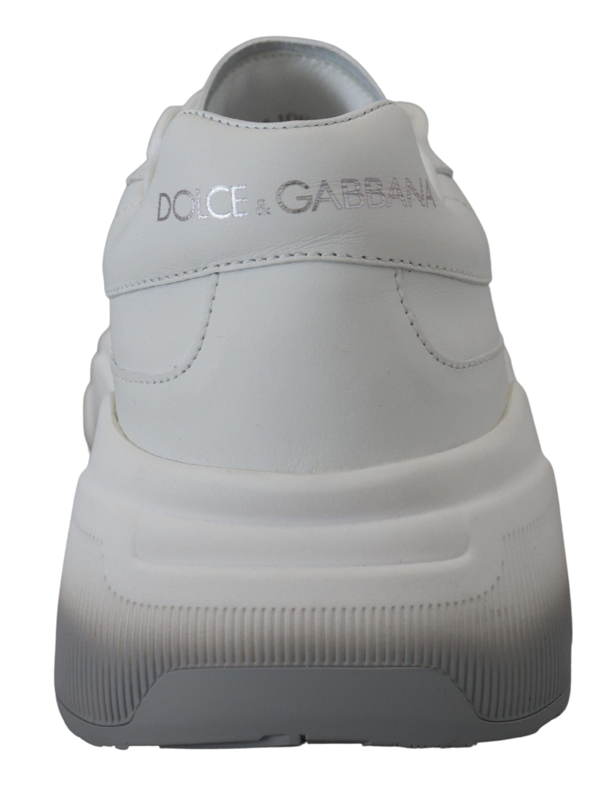 Dolce & Gabbana Sleek White Leather DAYMASTER Sneakers