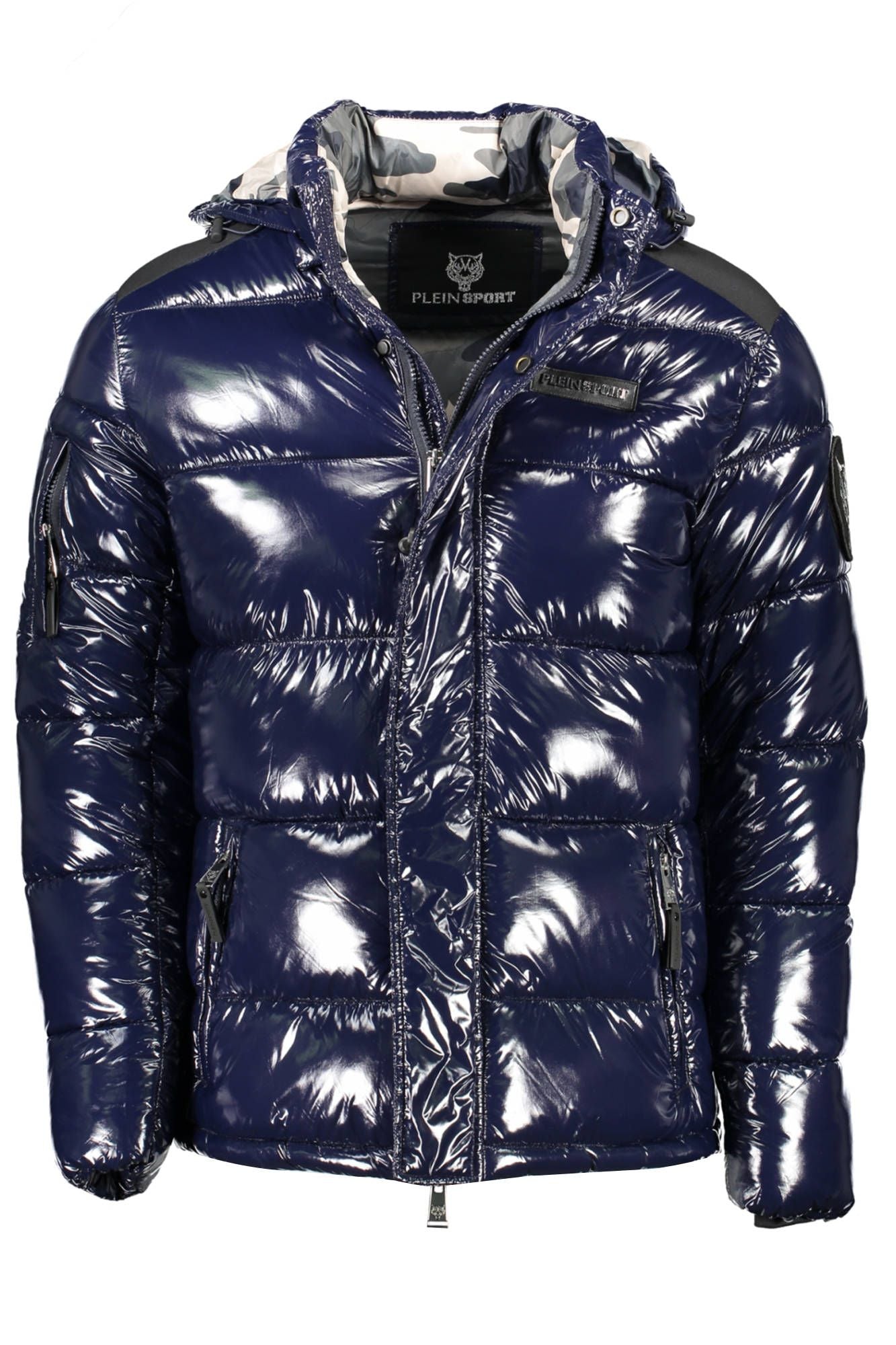 Plein Sport Blue Polyester Men Jacket