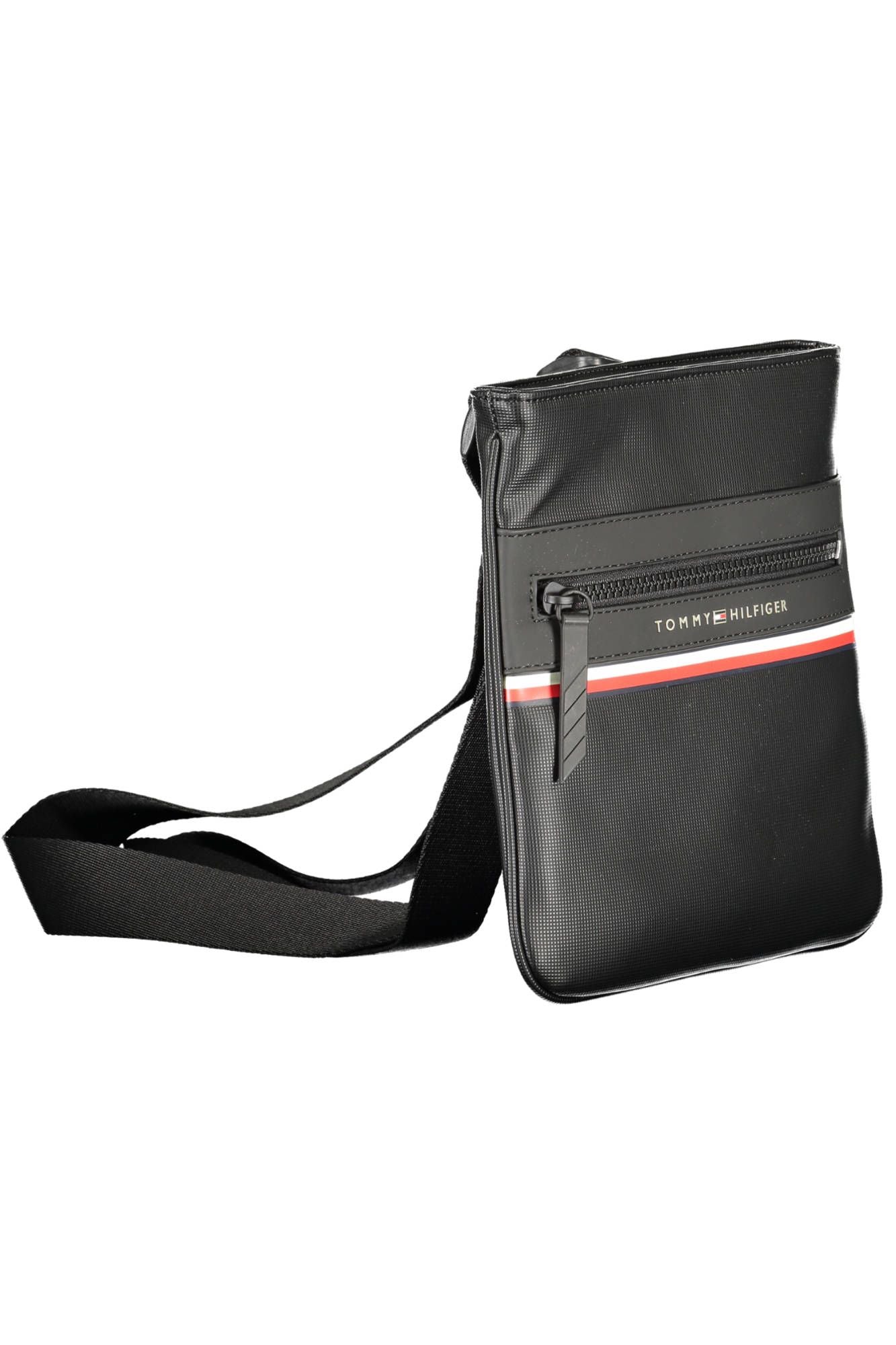 Tommy Hilfiger Black Polyurethane Men Shoulder Bag