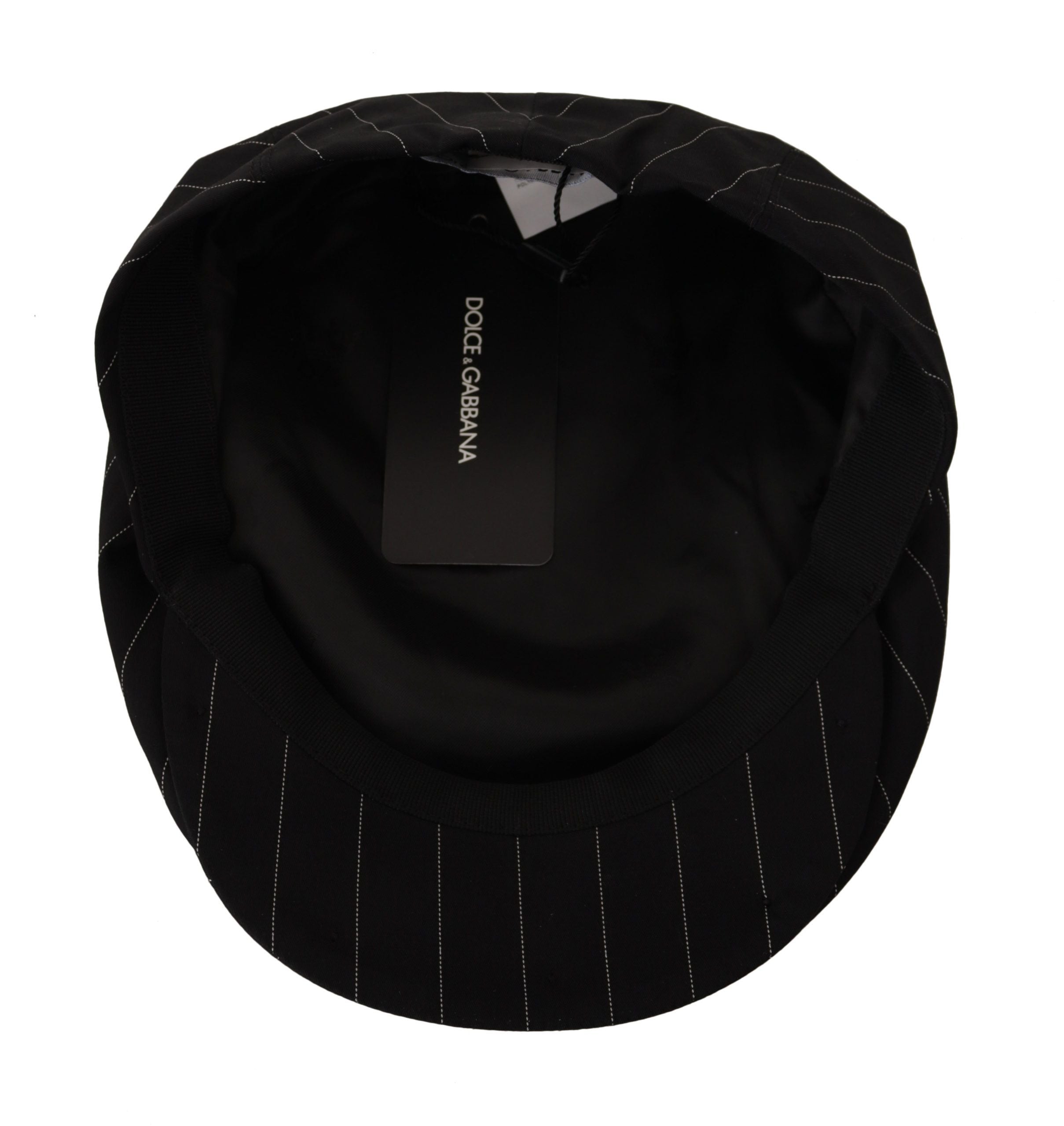 Dolce & Gabbana Elegant Striped Newsboy Hat