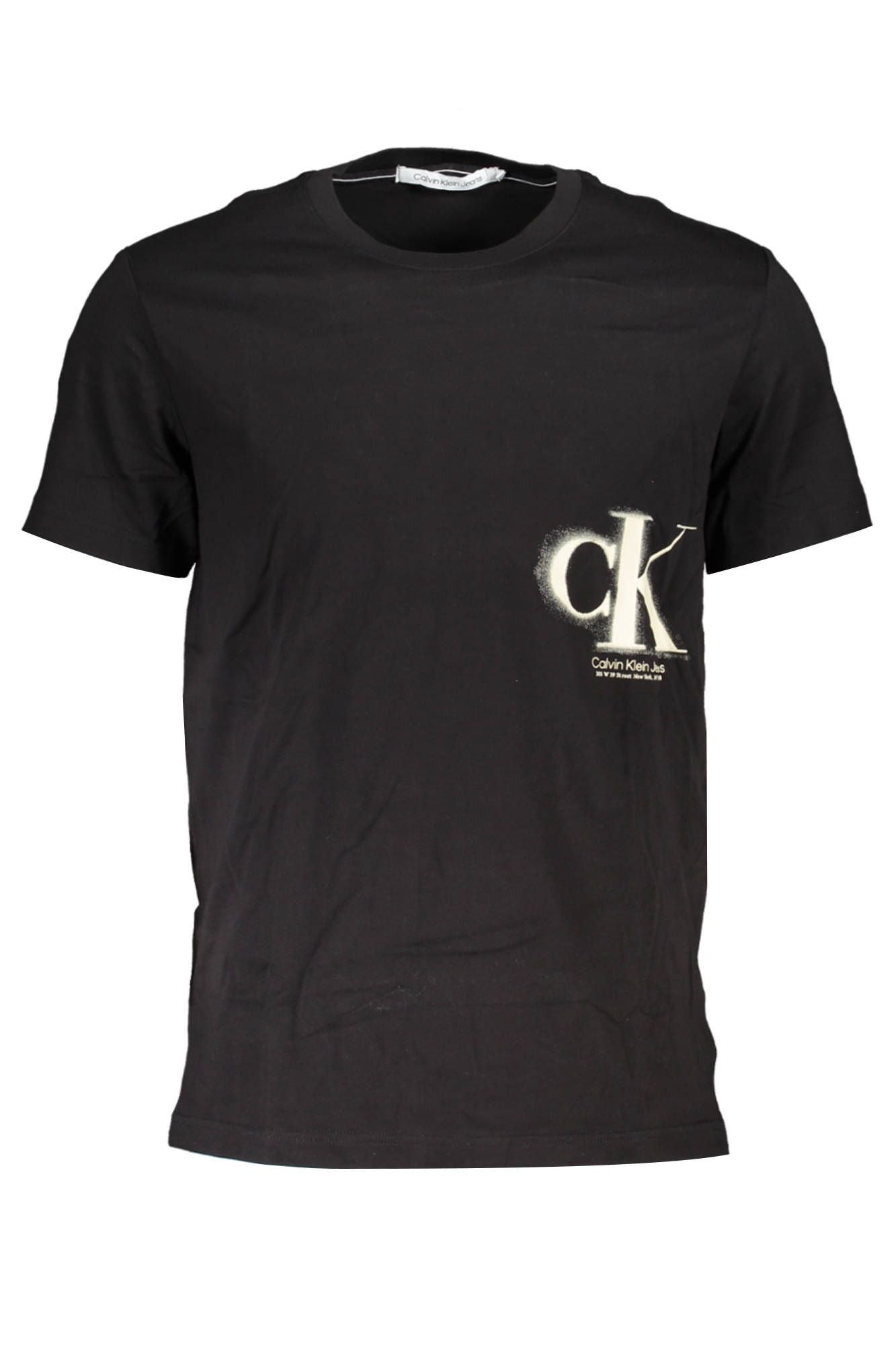 Calvin Klein Black Cotton Men T-Shirt