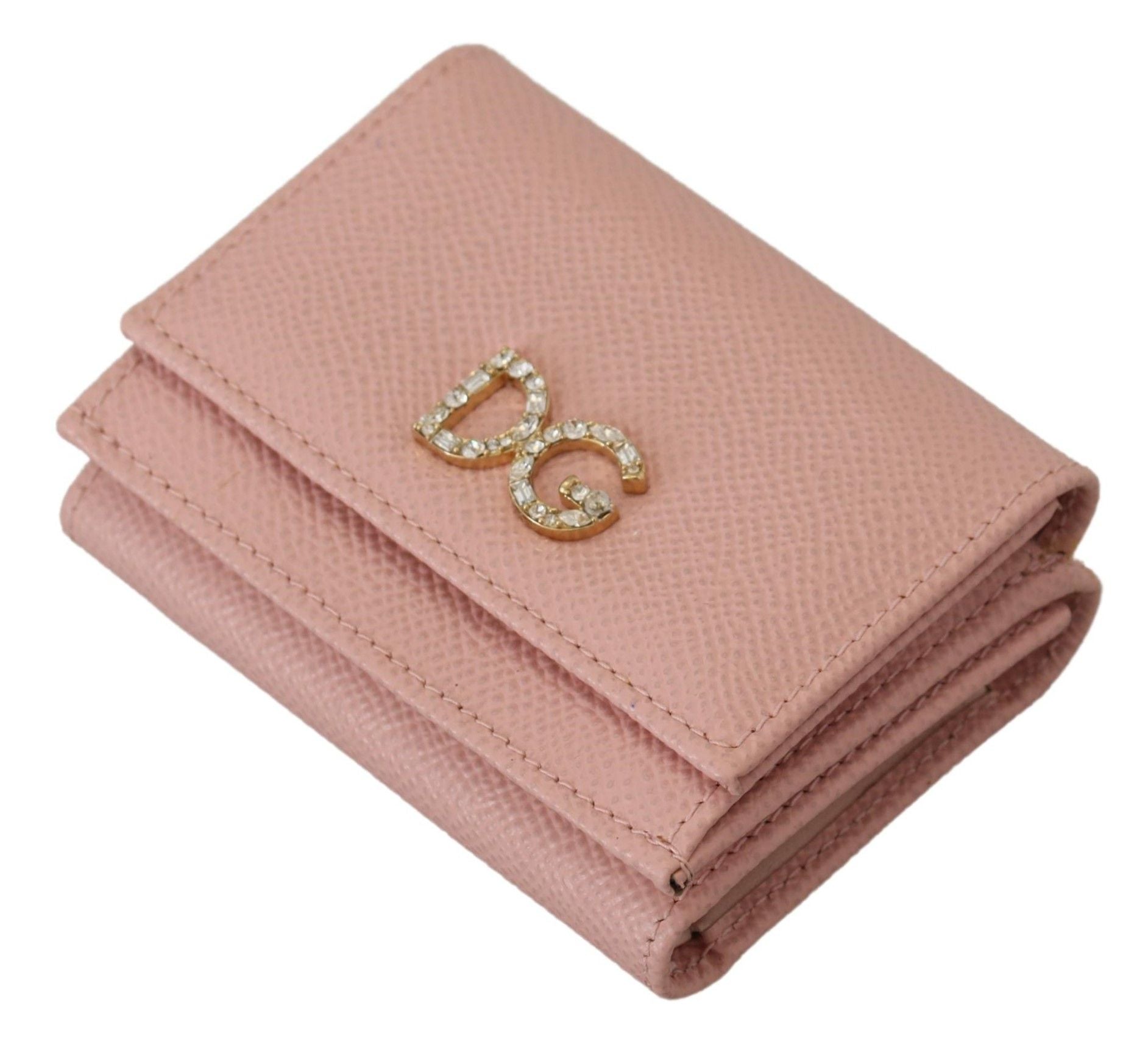 Dolce & Gabbana Elegant Pink Leather French Flap Wallet