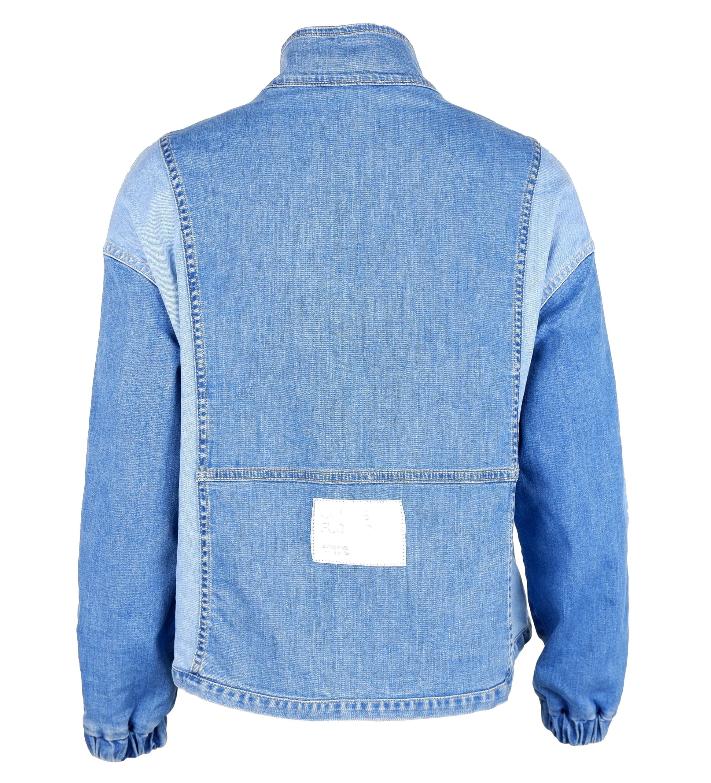 Comme Des Fuckdown Chic Denim Snap Button Jacket with Elastic Cuffs