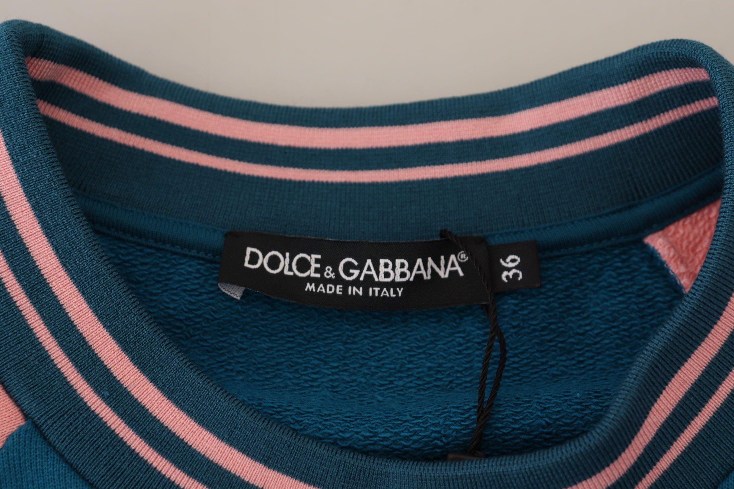 Dolce & Gabbana Sequined Tropical Queen Cotton Sweater