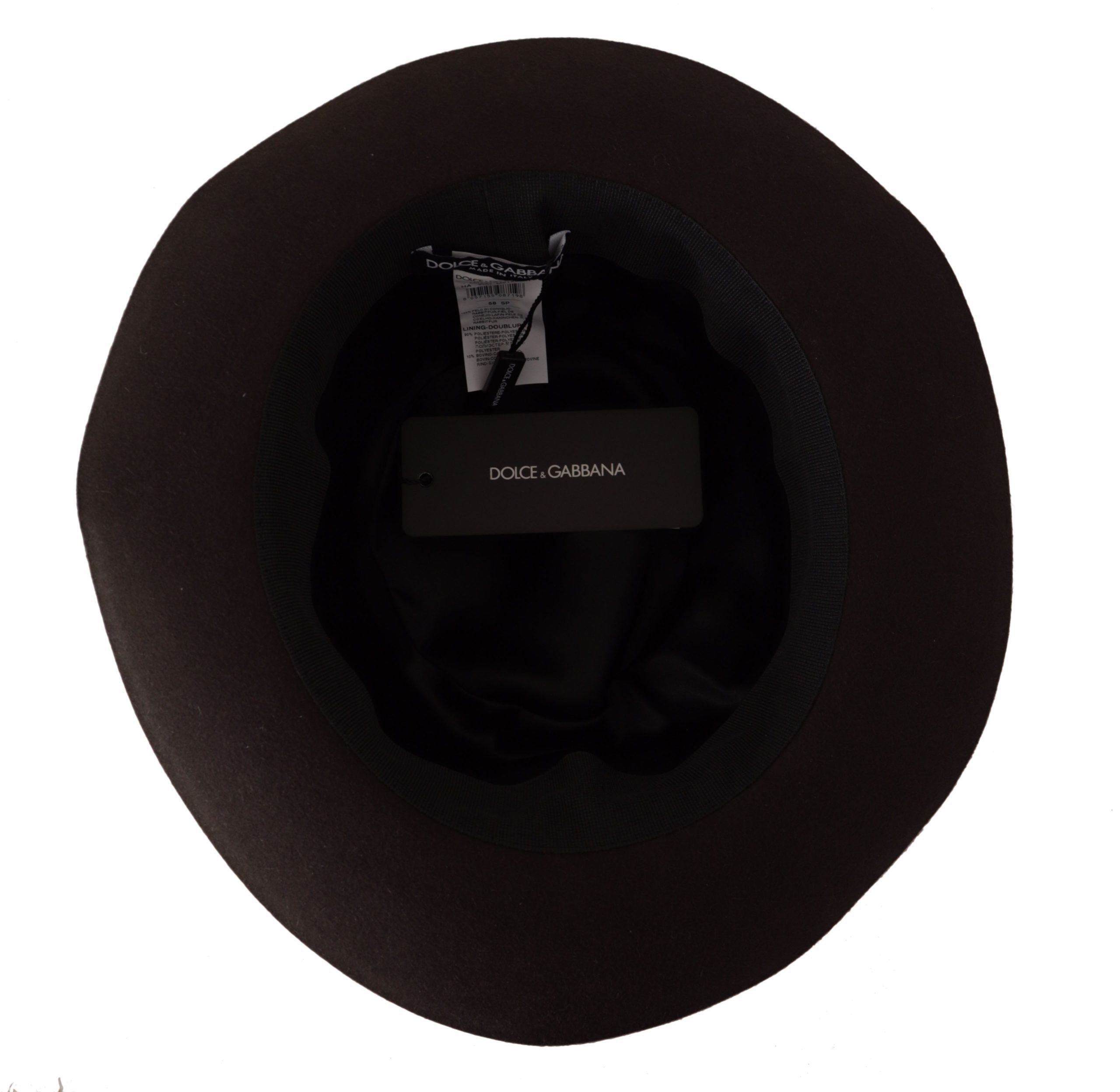 Dolce & Gabbana Exquisite Dark Brown Rabbit Fur Fedora