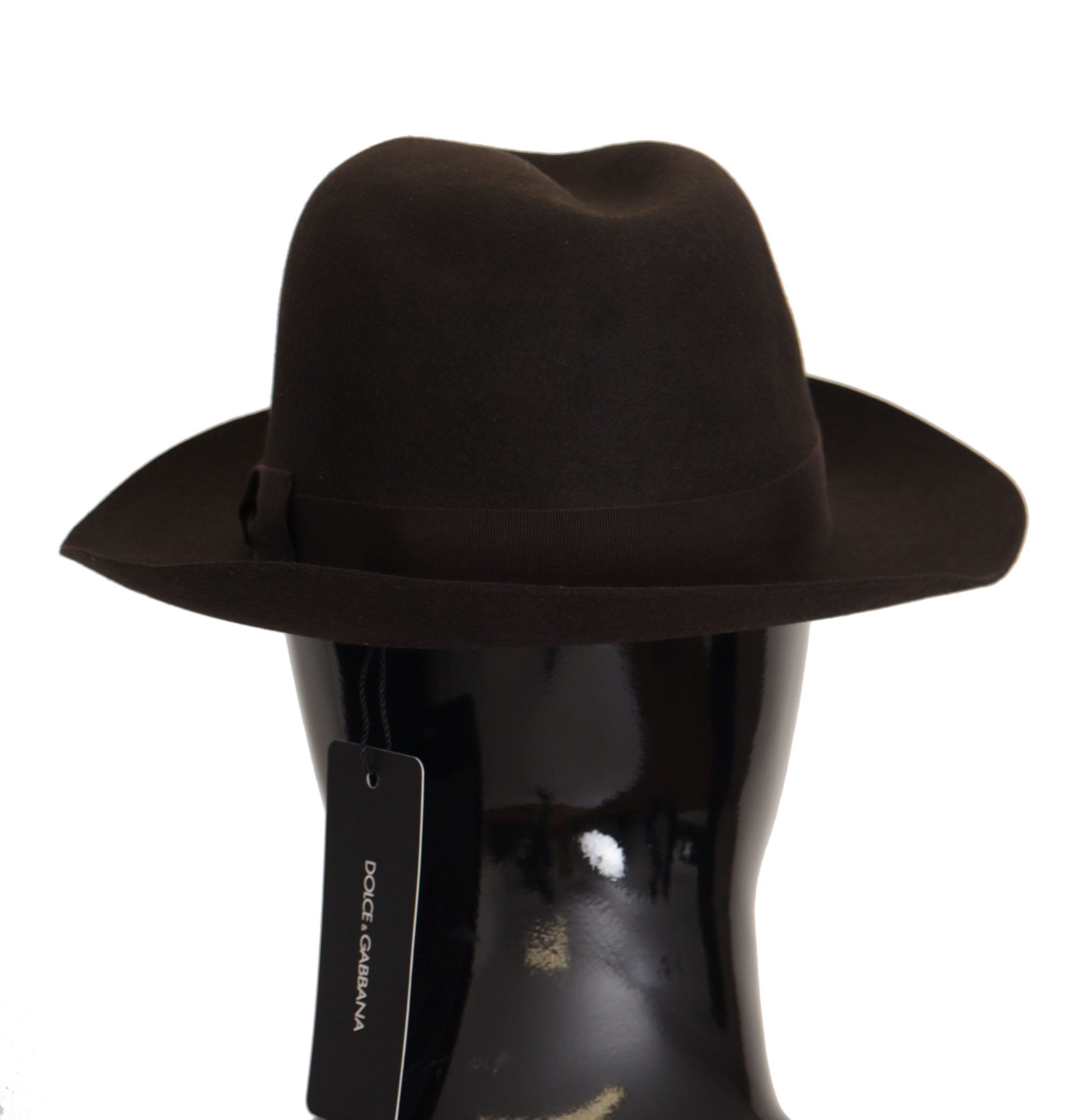 Dolce & Gabbana Exquisite Dark Brown Rabbit Fur Fedora