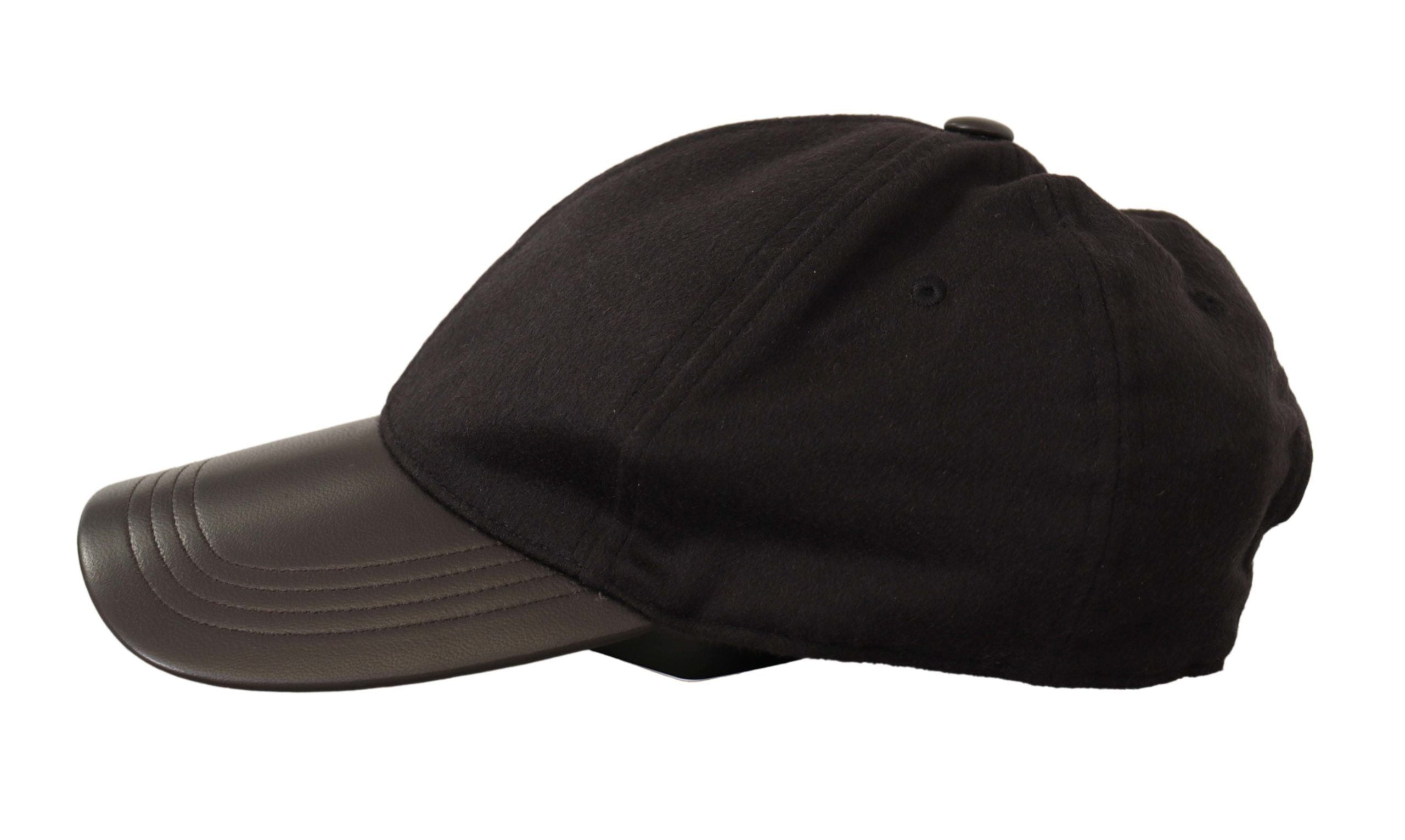 Dolce & Gabbana Elegant Cashmere-Leather Baseball Hat