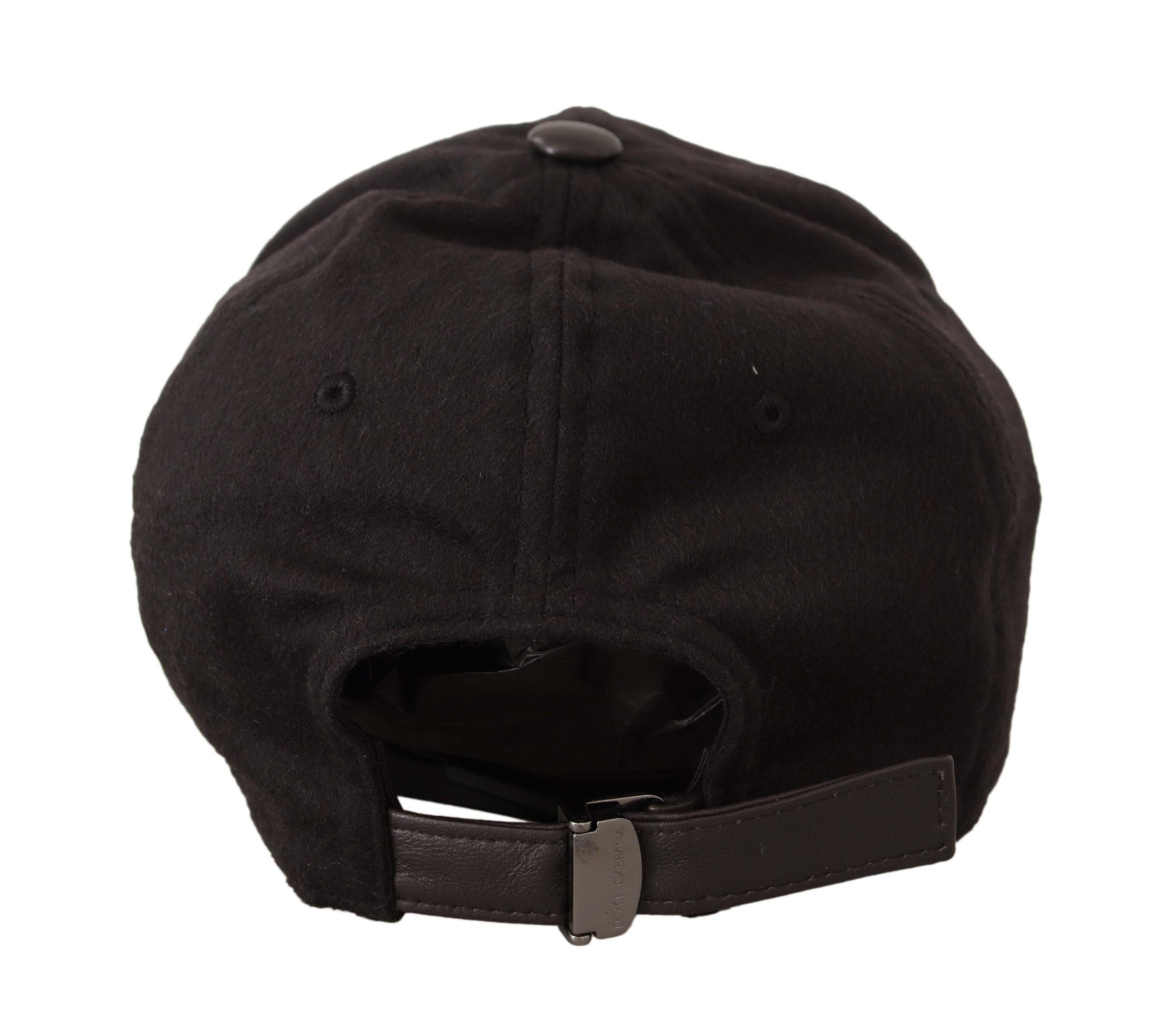 Dolce & Gabbana Elegant Cashmere-Leather Baseball Hat