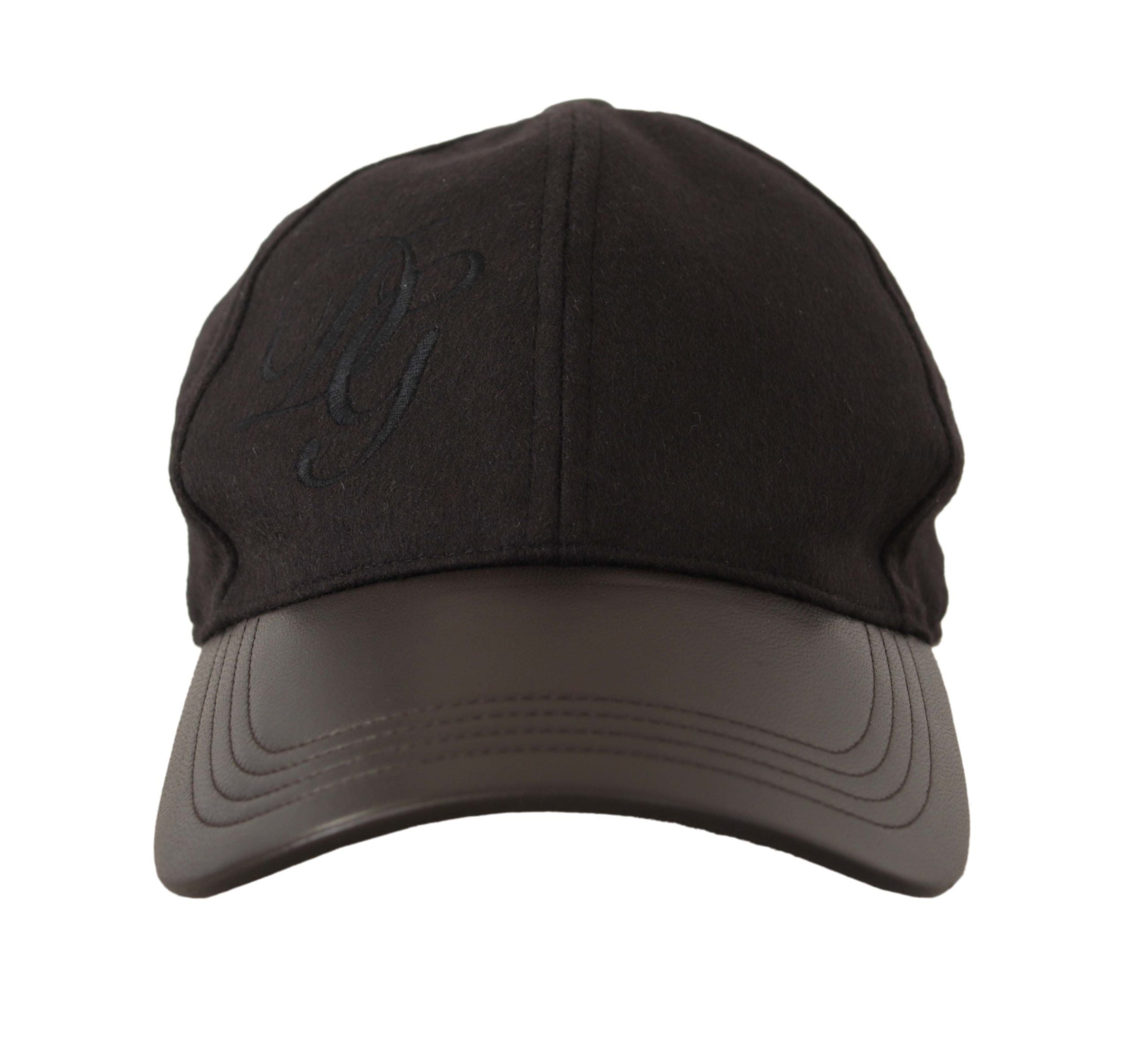 Dolce & Gabbana Elegant Cashmere-Leather Baseball Hat