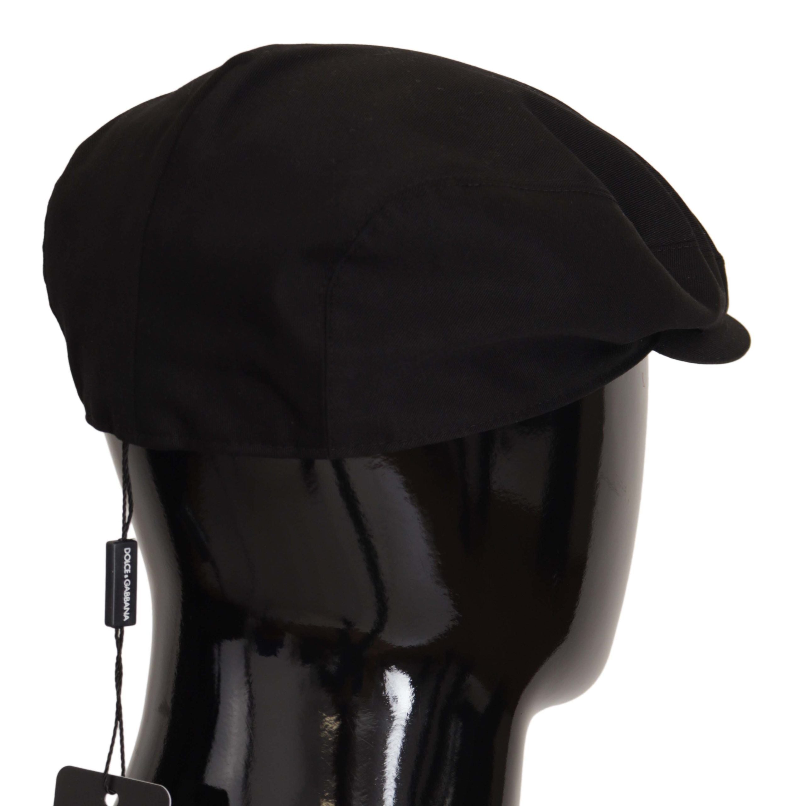 Dolce & Gabbana Elegant Black Newsboy Cap