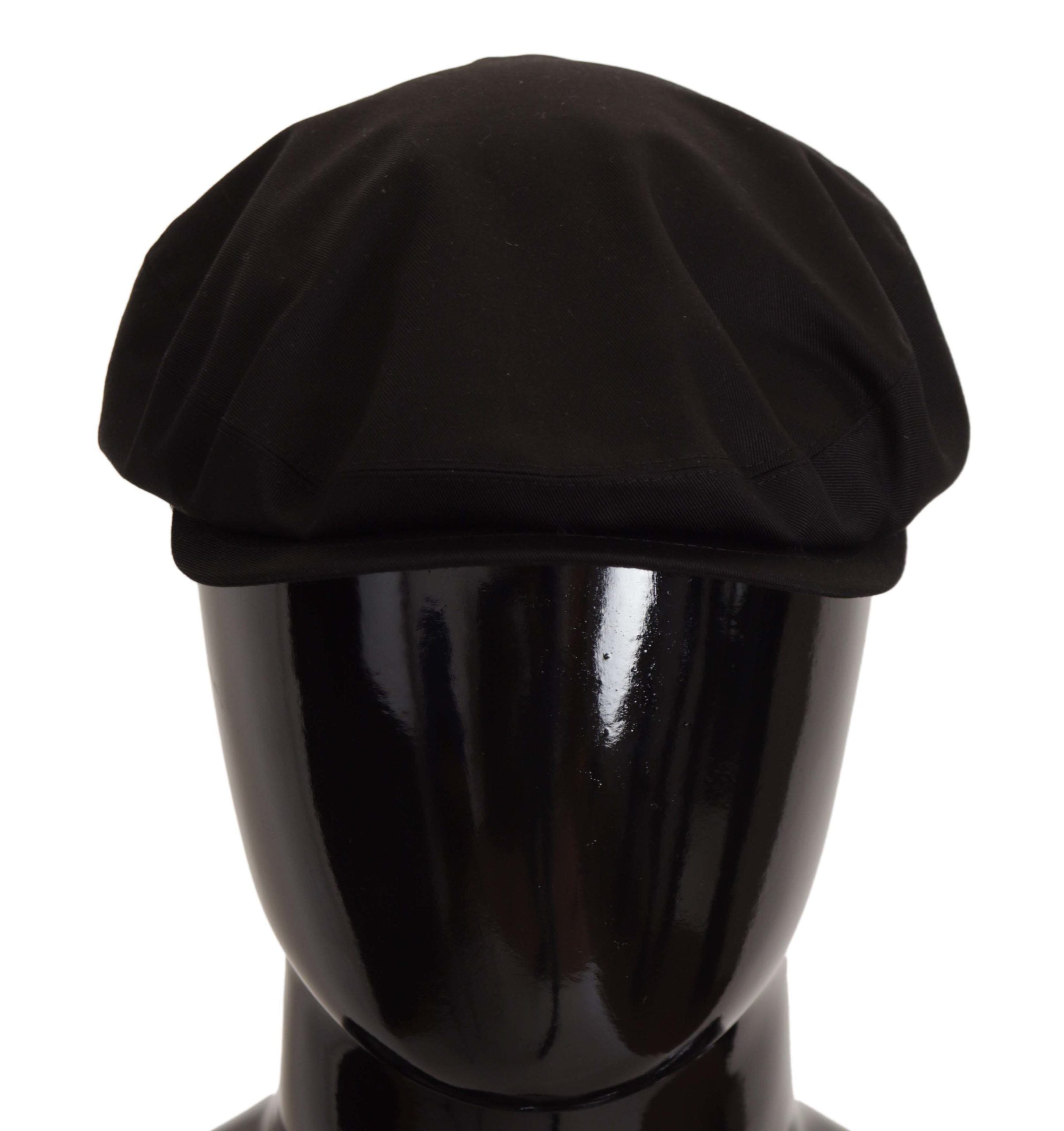 Dolce & Gabbana Elegant Black Newsboy Cap