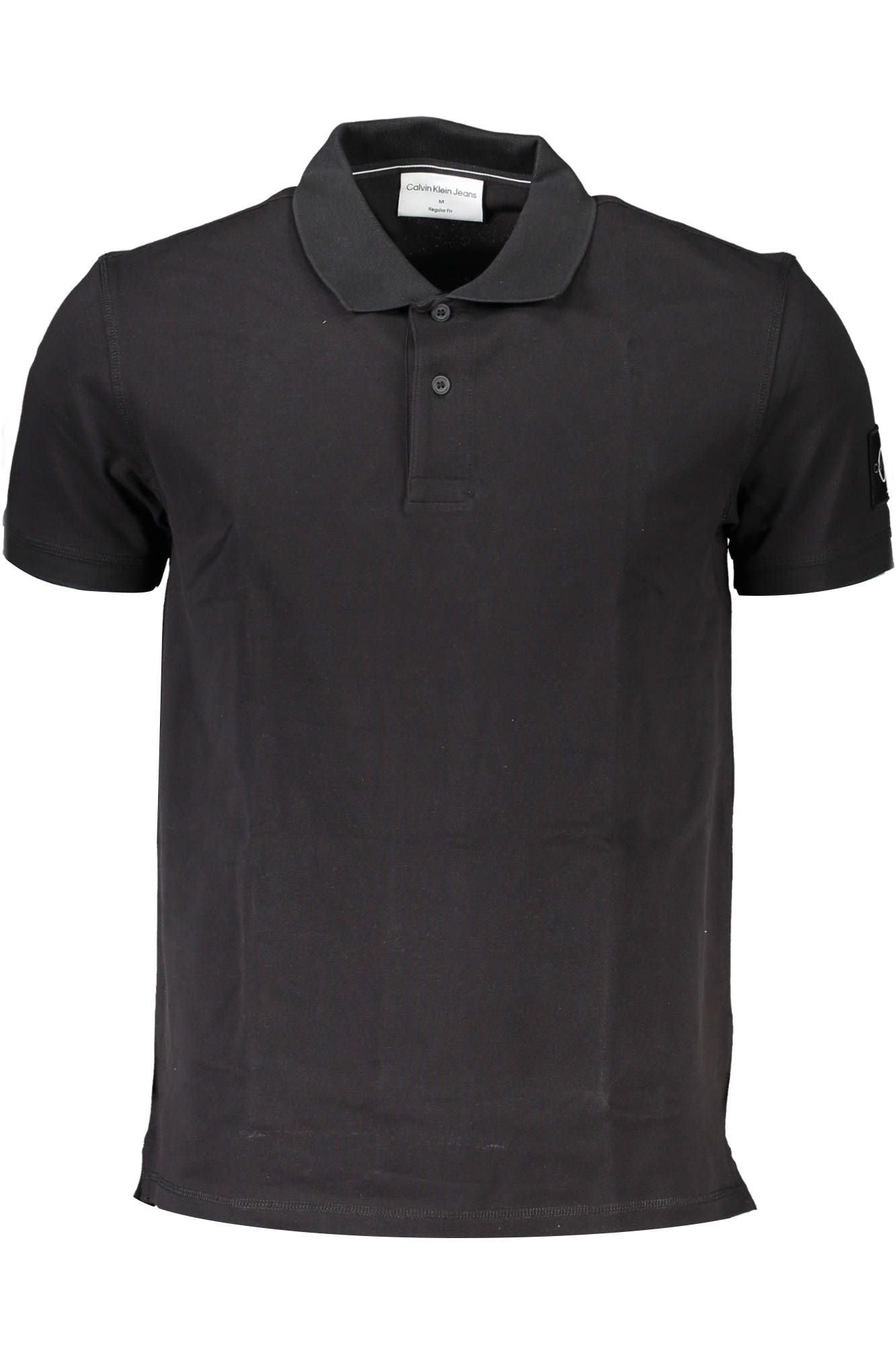 Calvin Klein Black Cotton Men Polo Shirt