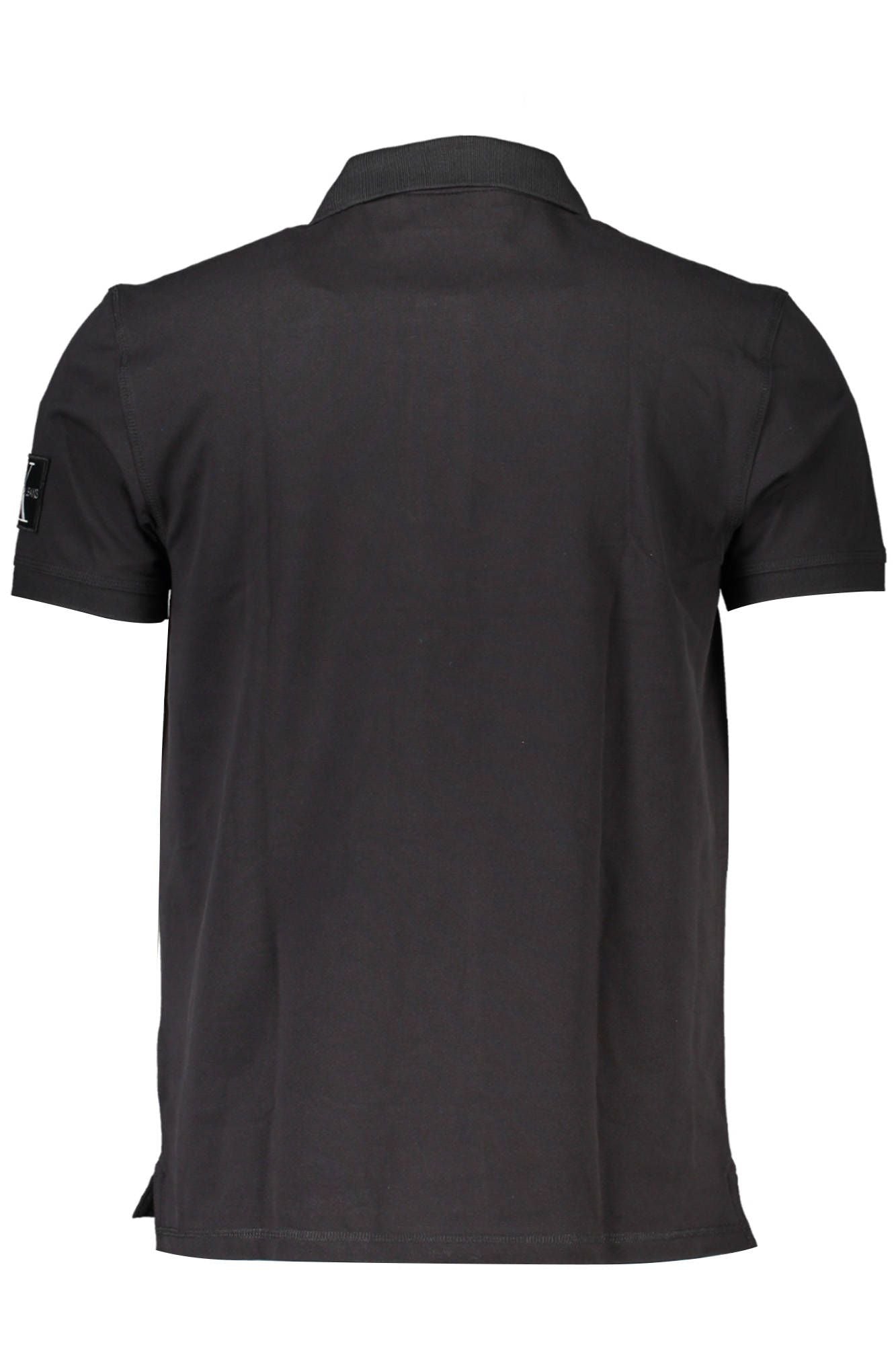 Calvin Klein Black Cotton Men Polo Shirt