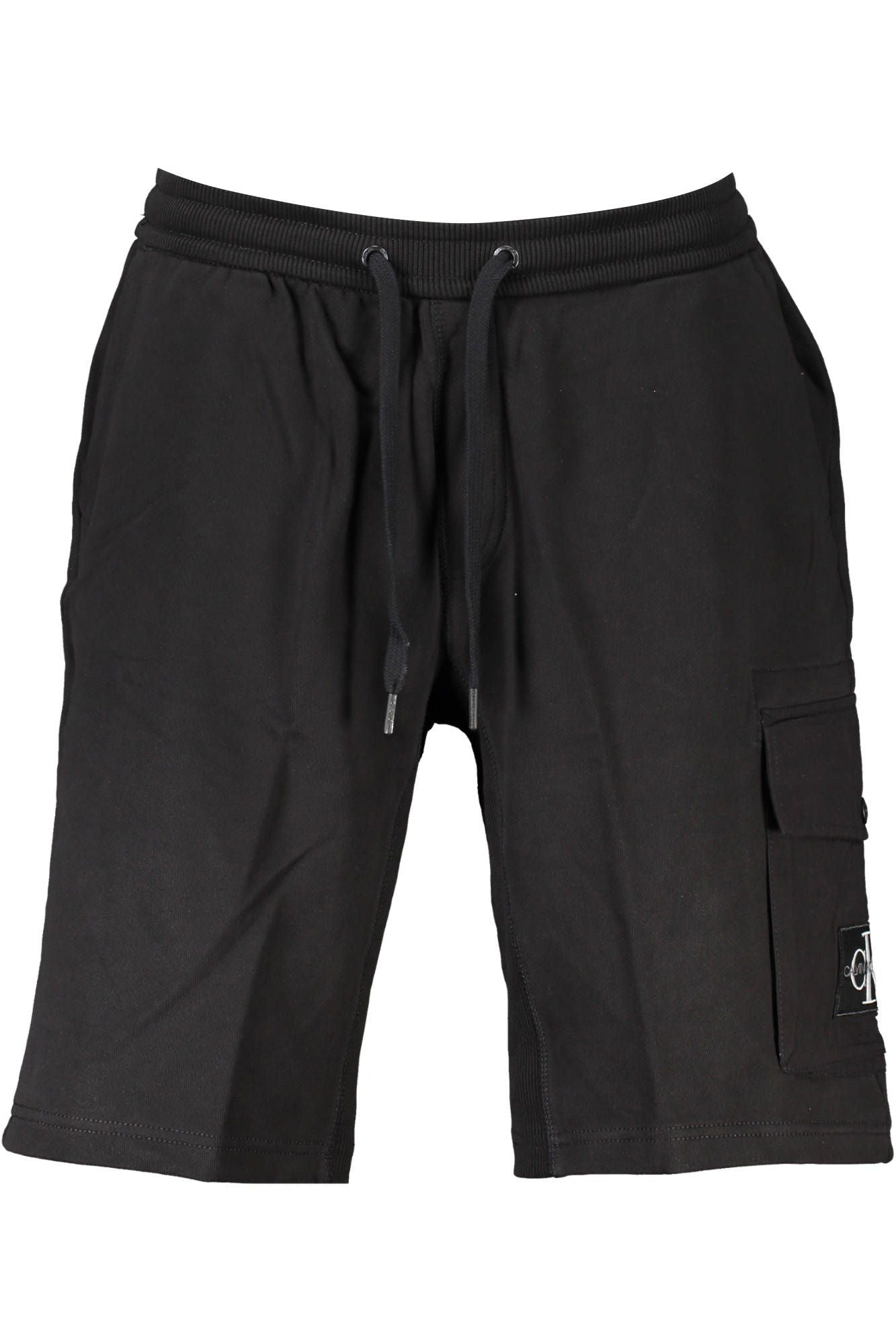 Calvin Klein Black Cotton Men Bermuda Shorts