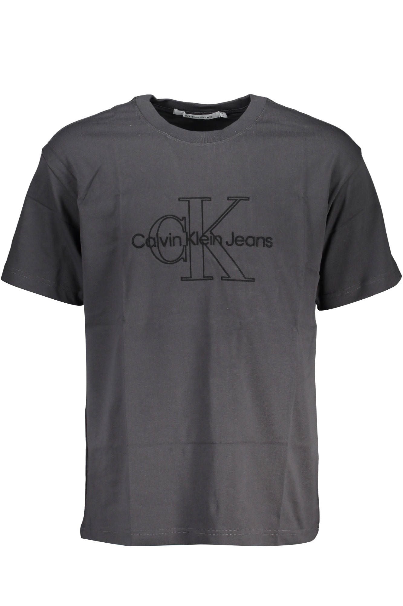 Calvin Klein Gray Cotton Men T-Shirt