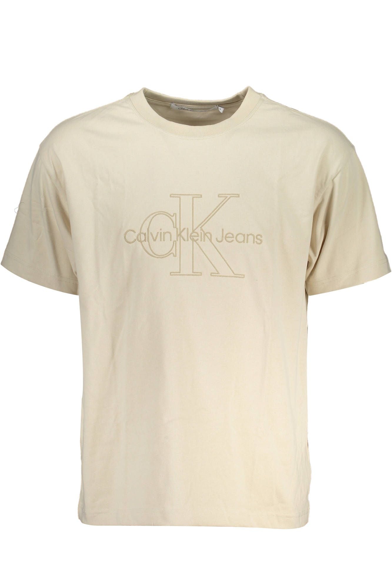 Calvin Klein Beige Cotton Men T-Shirt