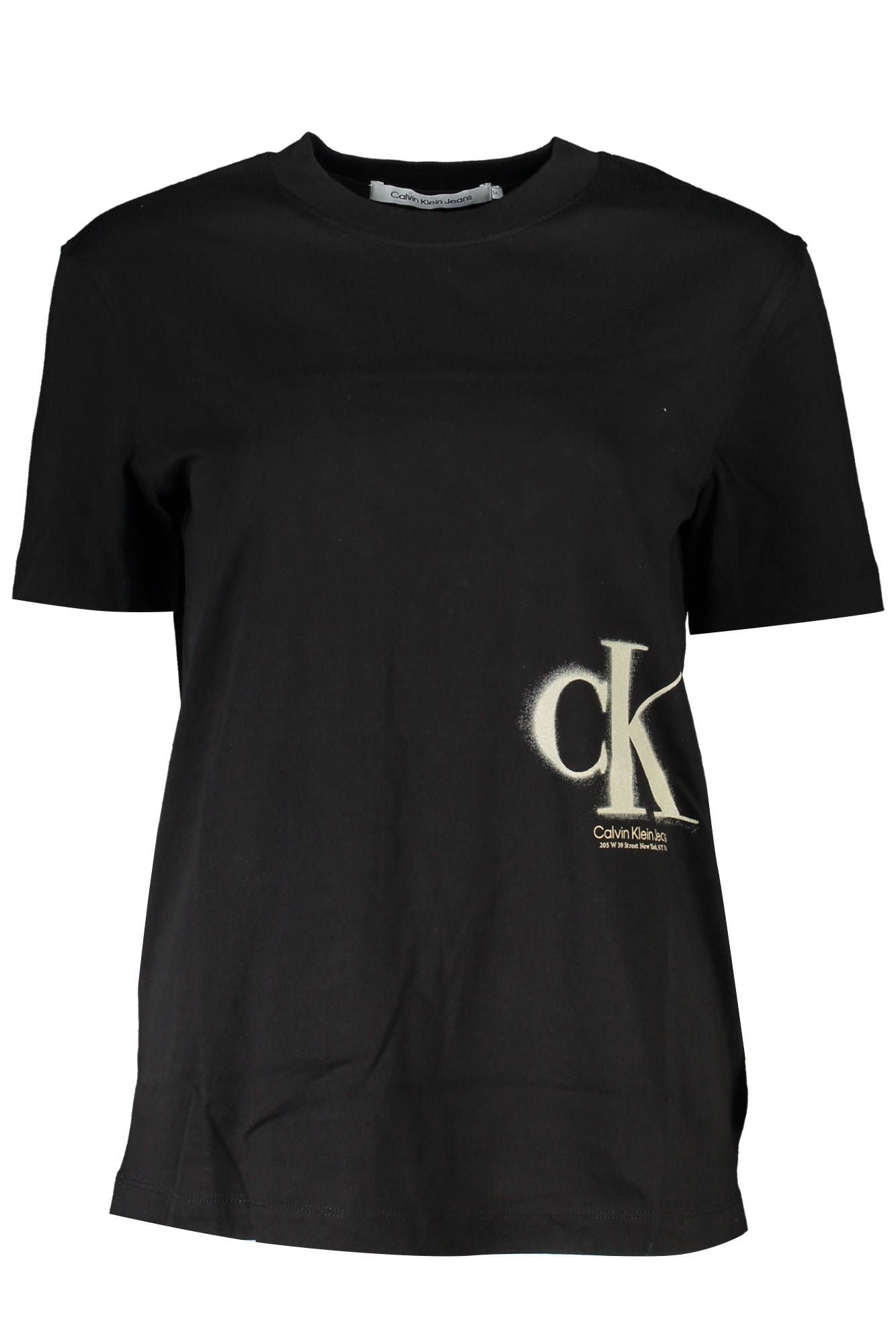 Calvin Klein Black Cotton Women T-Shirt