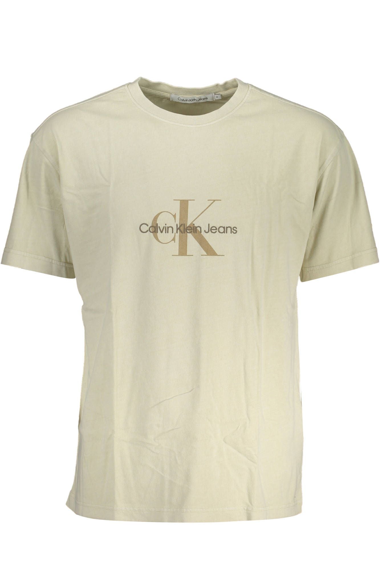 Calvin Klein Beige Cotton Men T-Shirt