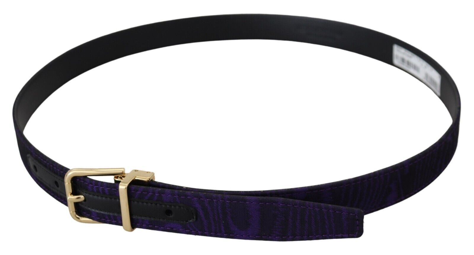 Dolce & Gabbana Elegant Purple Jacquard Leather Belt