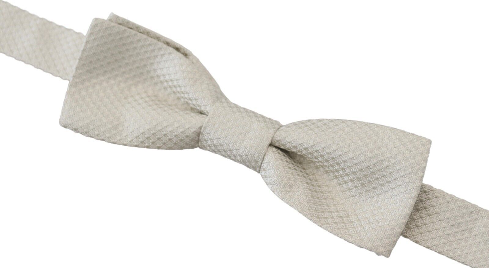 Dolce & Gabbana Elegant White Silk Bow Tie