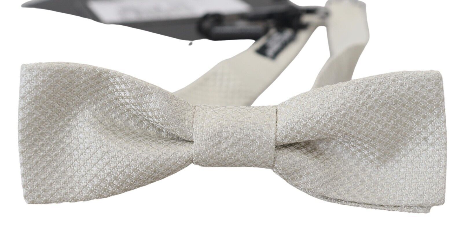 Dolce & Gabbana Elegant White Silk Bow Tie