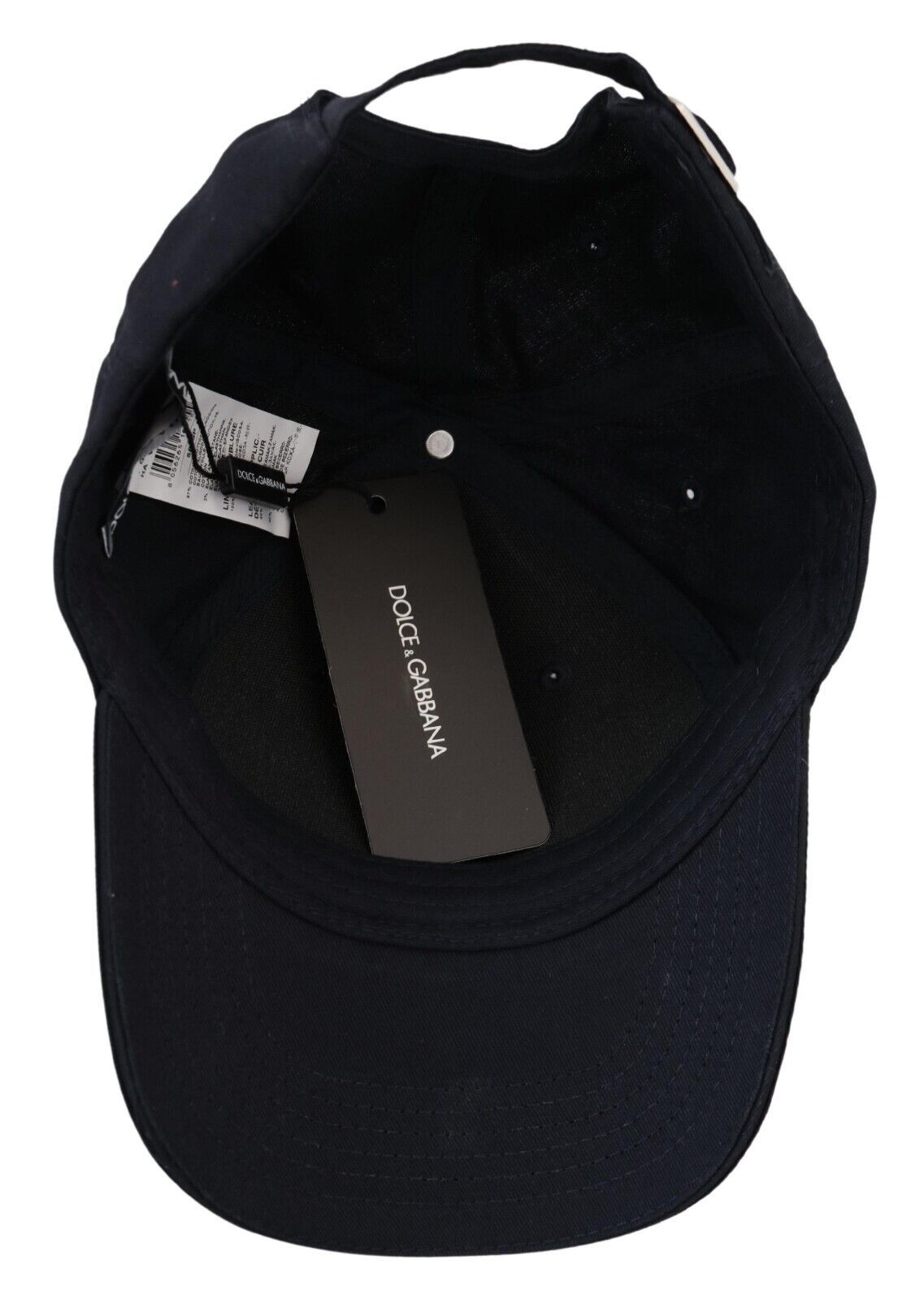 Dolce & Gabbana Chic Dark Blue Cotton Blend Baseball Hat