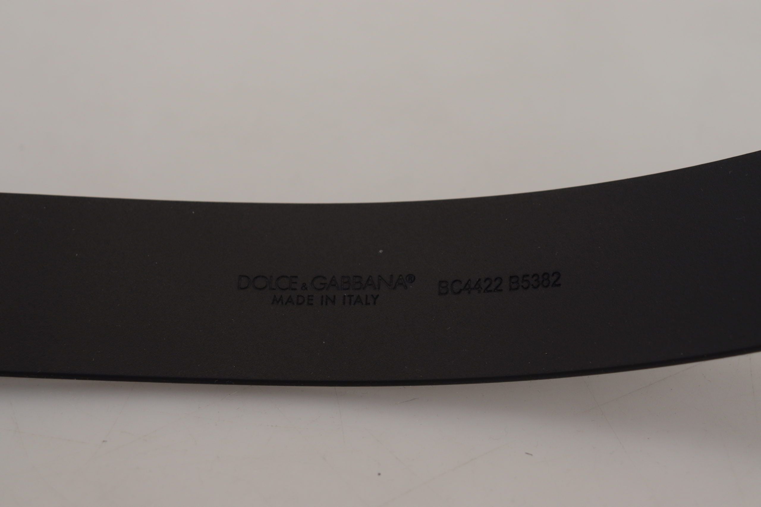 Dolce & Gabbana Elegant Black Leather DG Logo Belt