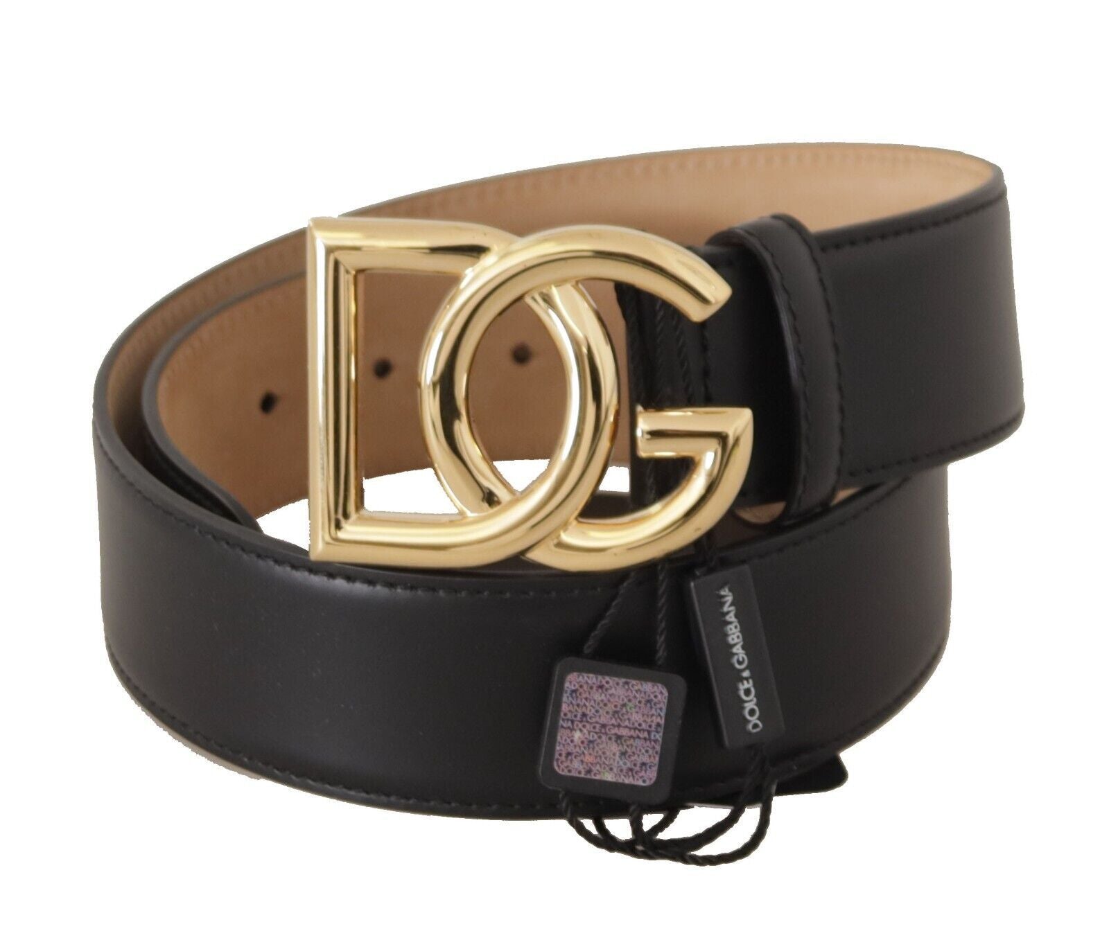 Dolce & Gabbana Elegant Engraved Logo Leather Belt