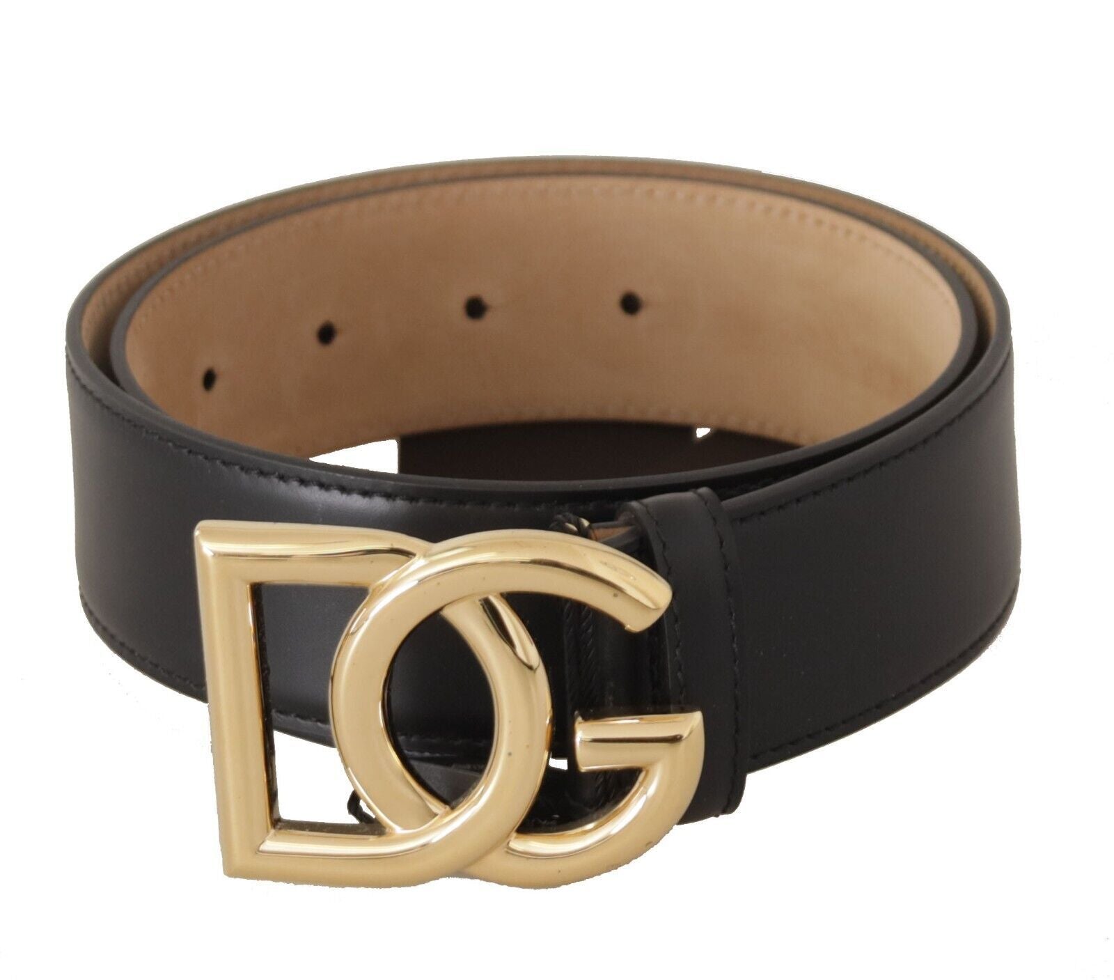 Dolce & Gabbana Elegant Engraved Logo Leather Belt