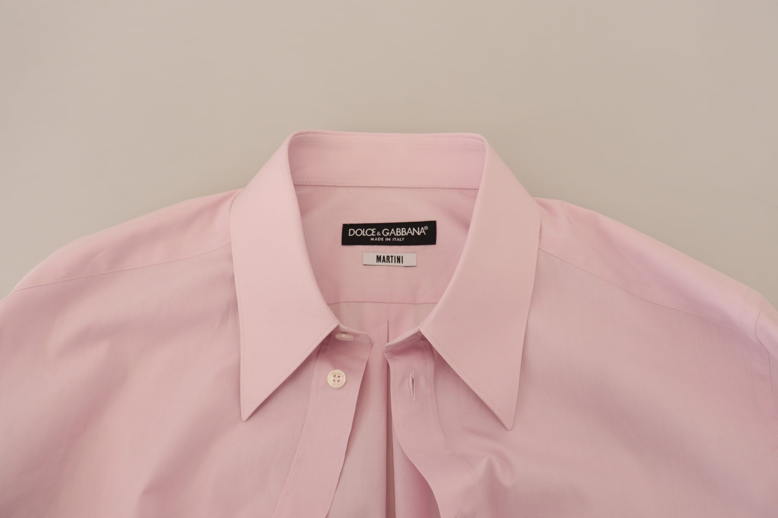 Dolce & Gabbana Exquisite Slim Fit Pink Cotton Shirt