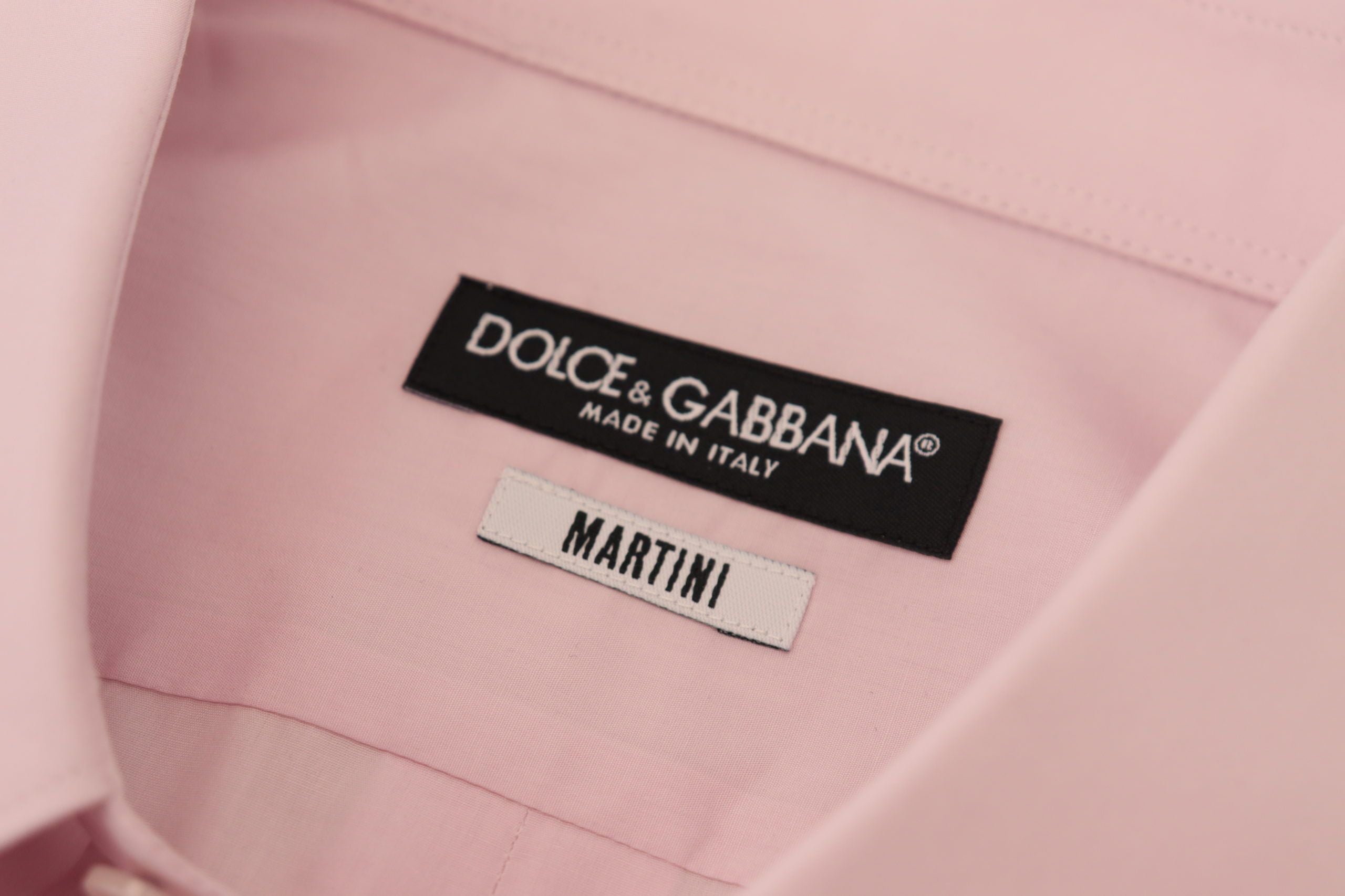 Dolce & Gabbana Exquisite Slim Fit Pink Cotton Shirt