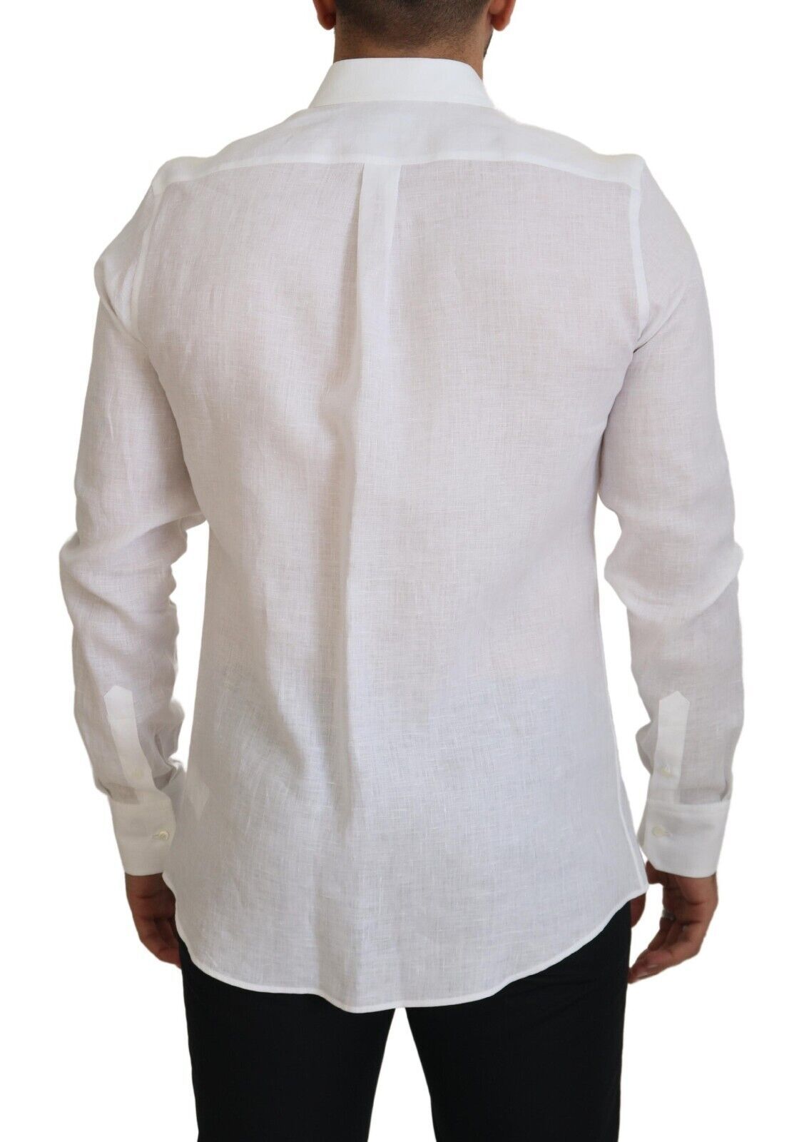 Dolce & Gabbana Elegant White Martini Dress Shirt