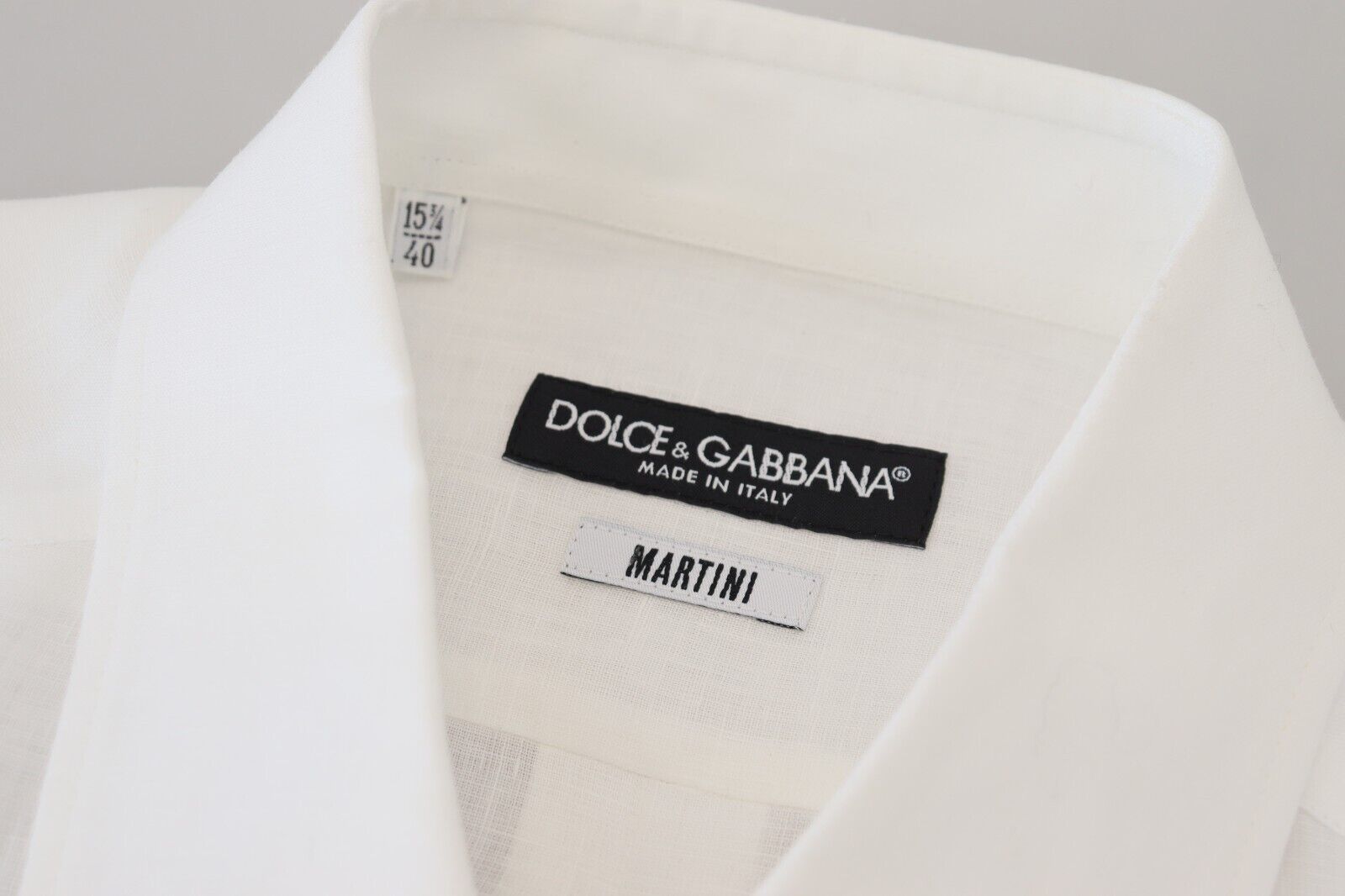 Dolce & Gabbana Elegant White Martini Dress Shirt